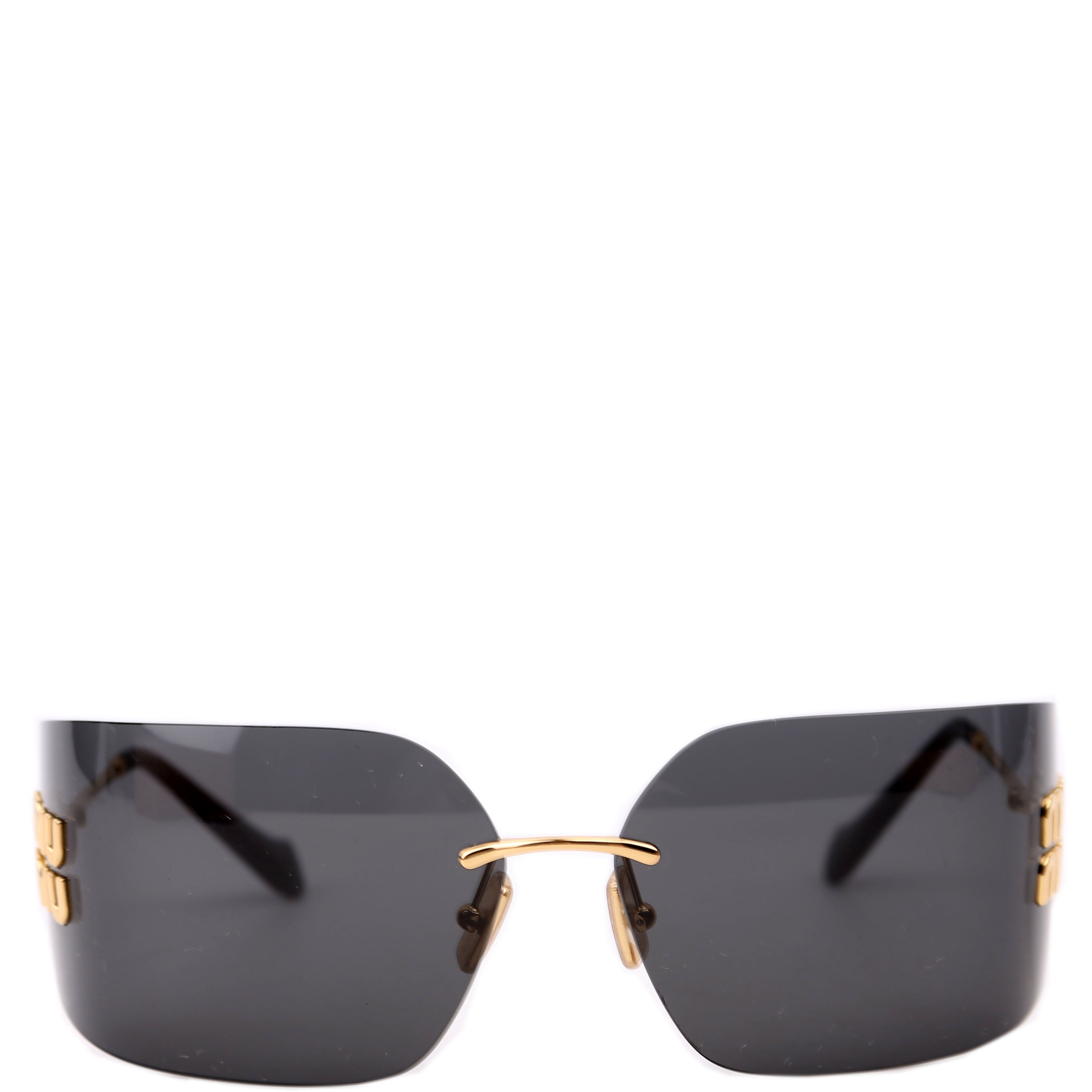 SMU54Y Shield Sunglasses Black/Gold