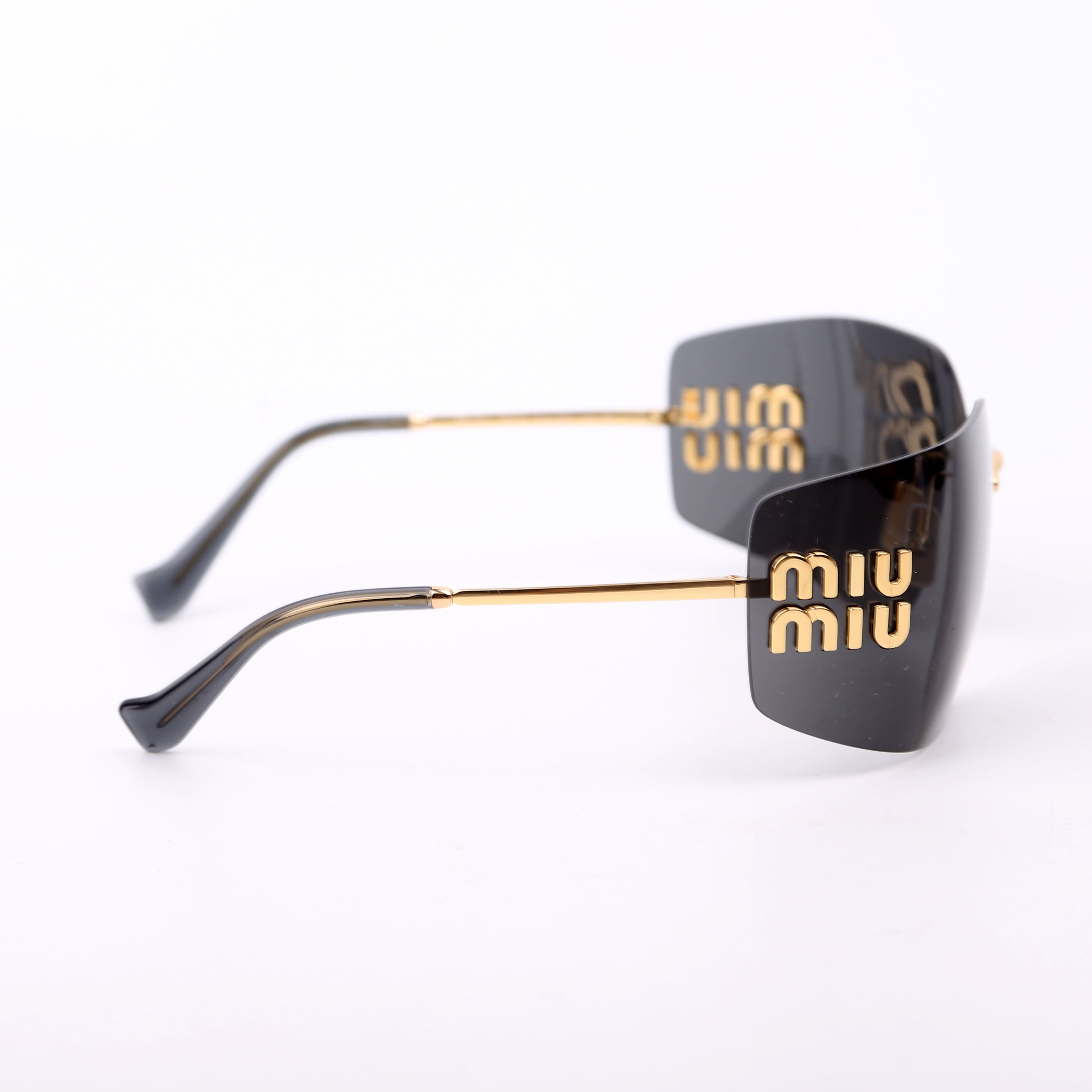 SMU54Y Shield Sunglasses Black/Gold