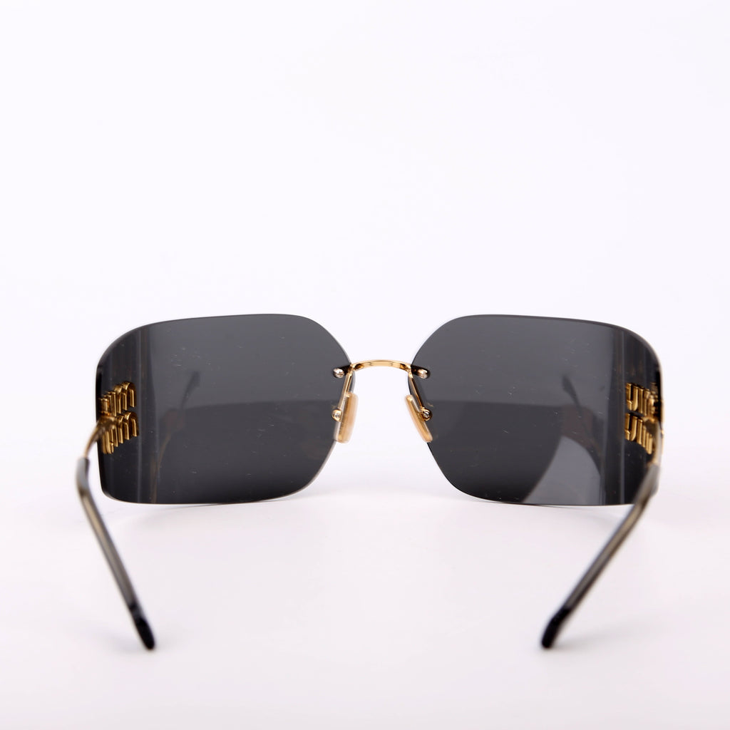 SMU54Y Shield Sunglasses Black/Gold