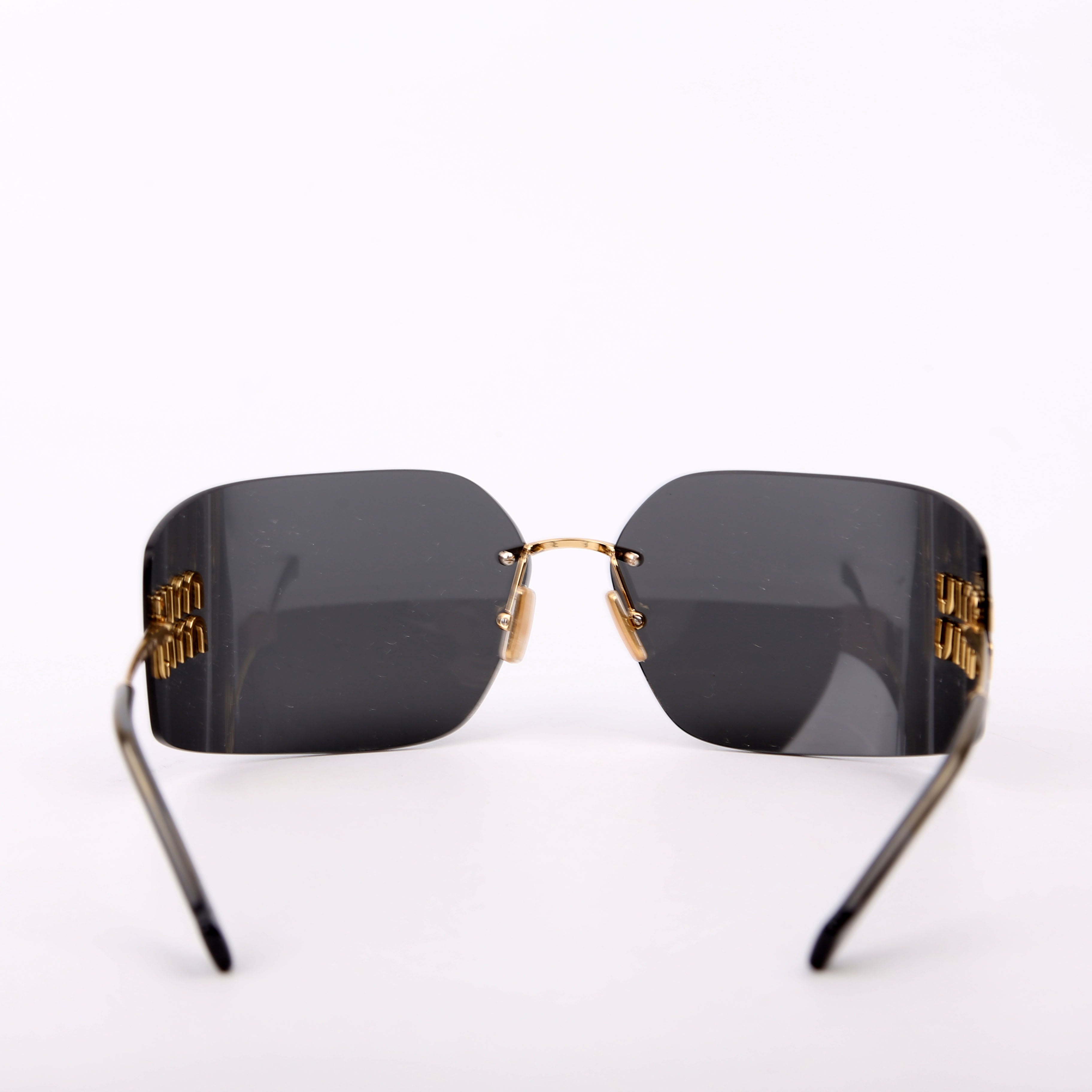 SMU54Y Shield Sunglasses Black/Gold