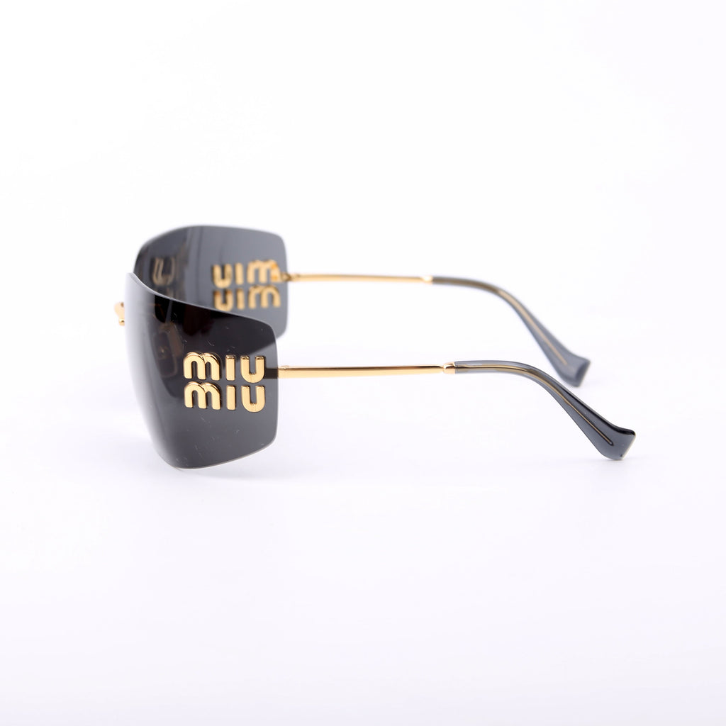 SMU54Y Shield Sunglasses Black/Gold