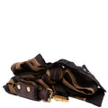 Pequin Stripe Silk Strap Brown