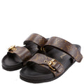 Bom Dia Flat Mules Monogram Size 39