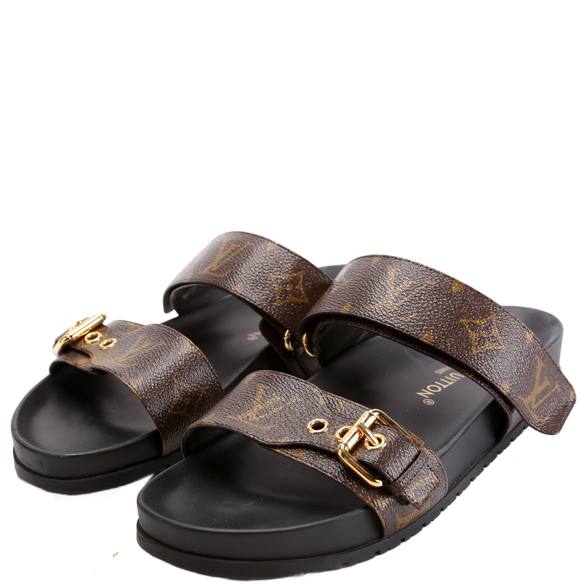 Bom Dia Flat Mules Monogram Size 39