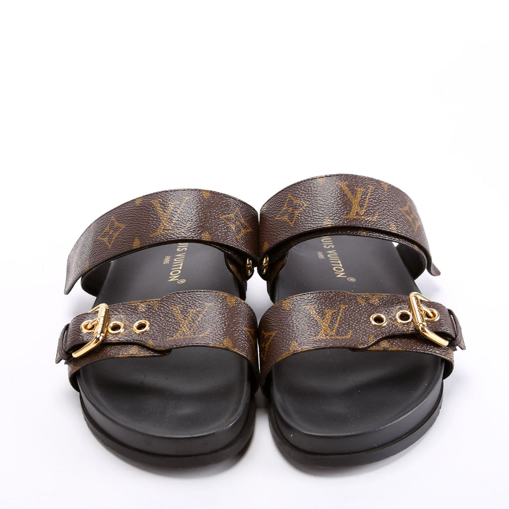 Bom Dia Flat Mules Monogram Size 39