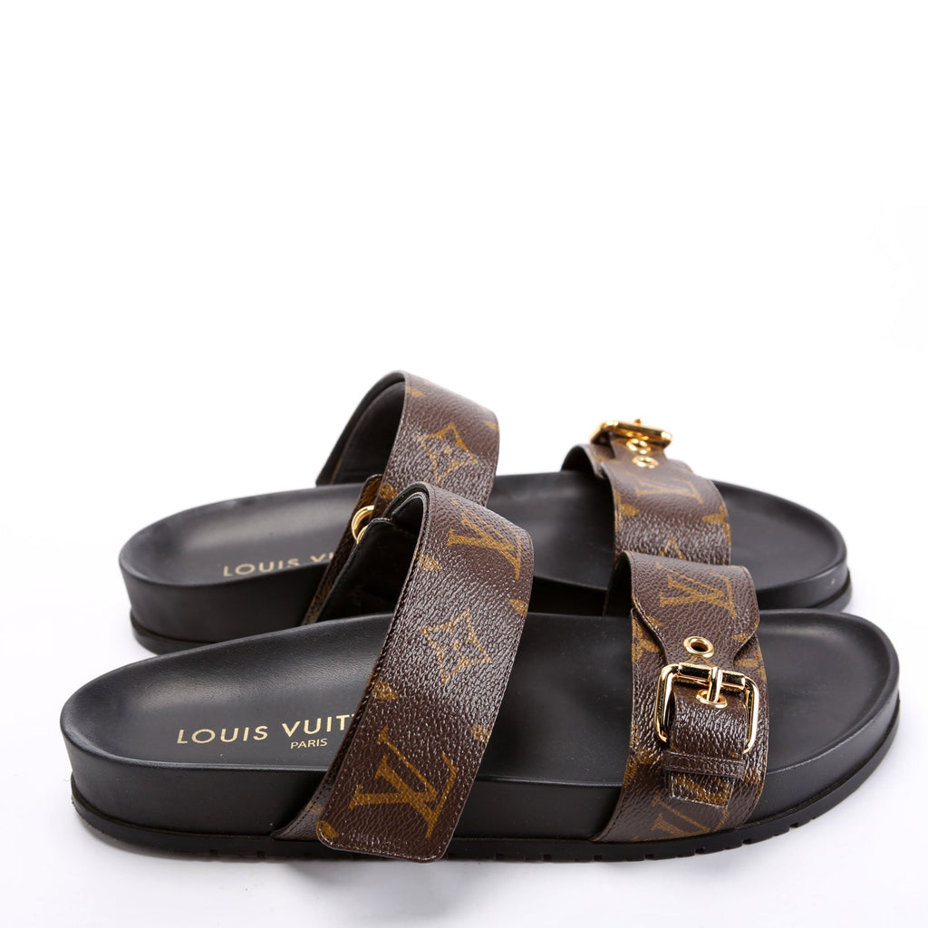 Bom Dia Flat Mules Monogram Size 39