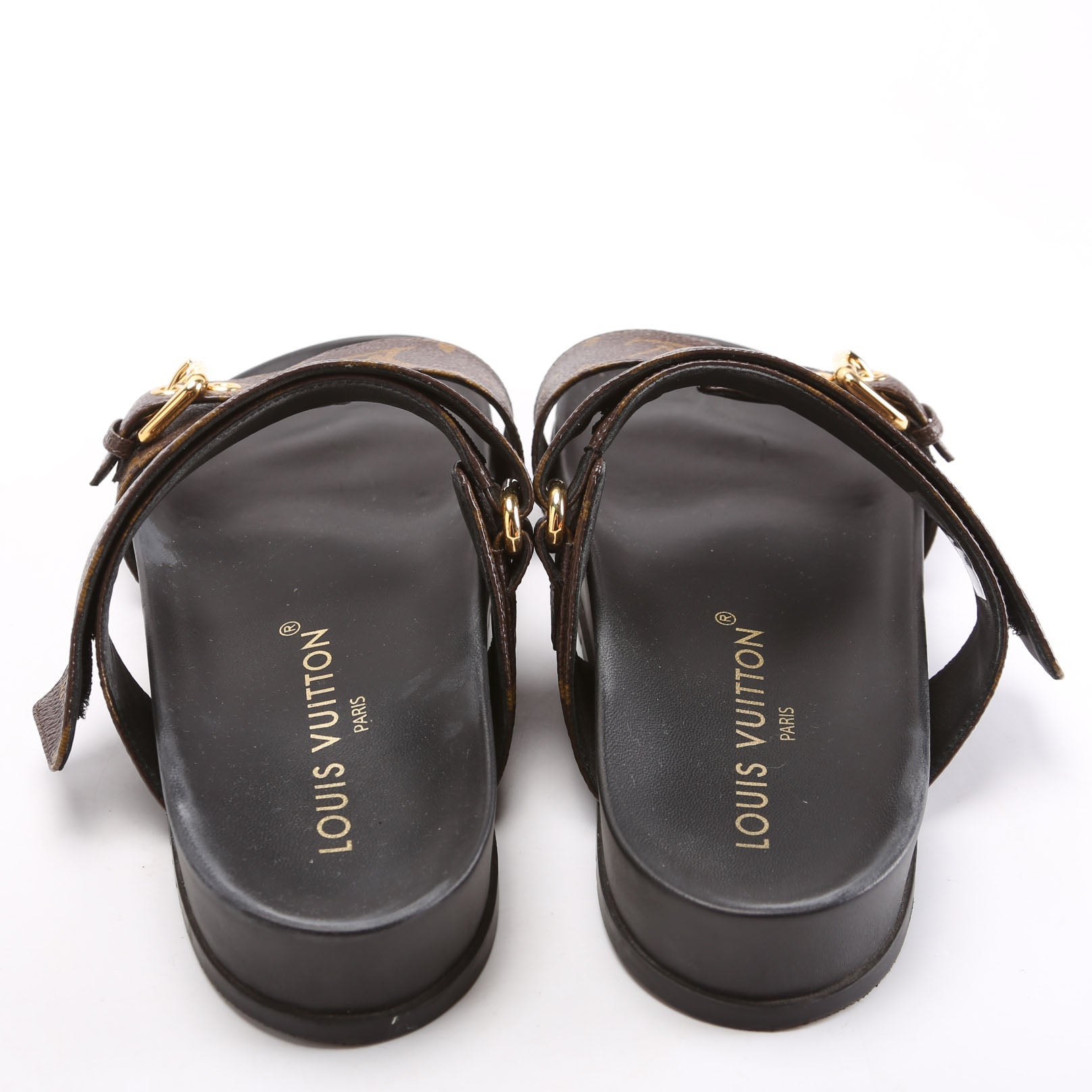 Bom Dia Flat Mules Monogram Size 39
