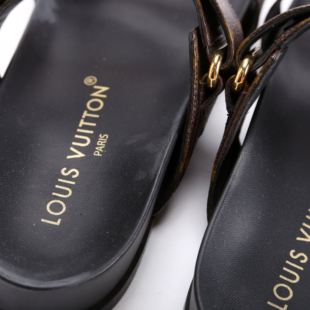 Bom Dia Flat Mules Monogram Size 39