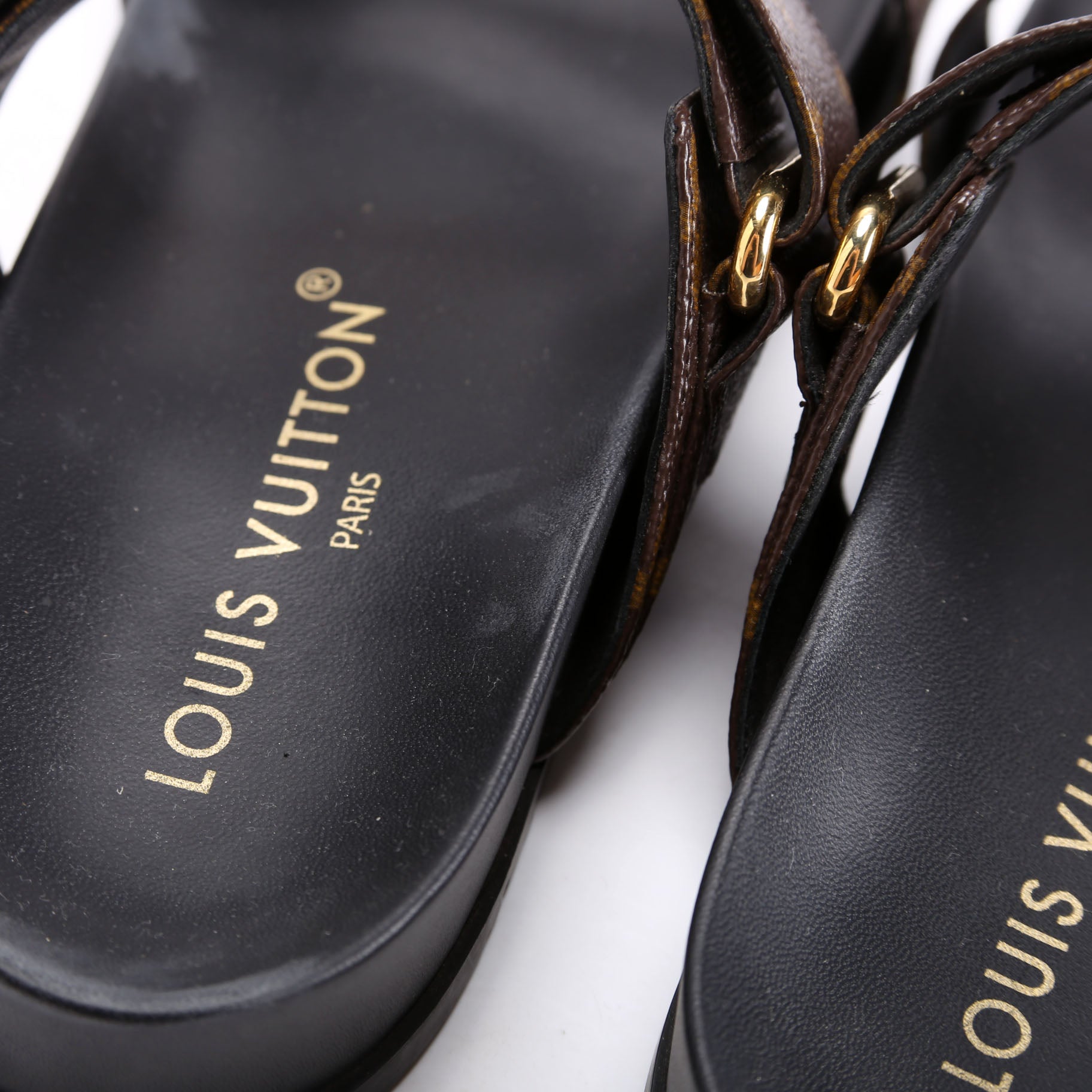 Bom Dia Flat Mules Monogram Size 39