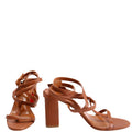 Strappy Leather Block Heels Size 41