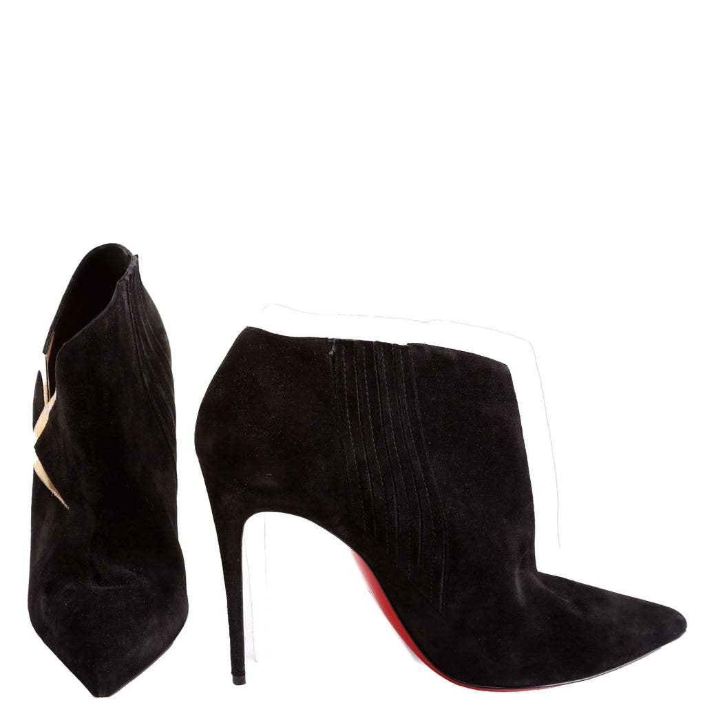 VV Specchio Suede Booties 100MM Size 42 Black
