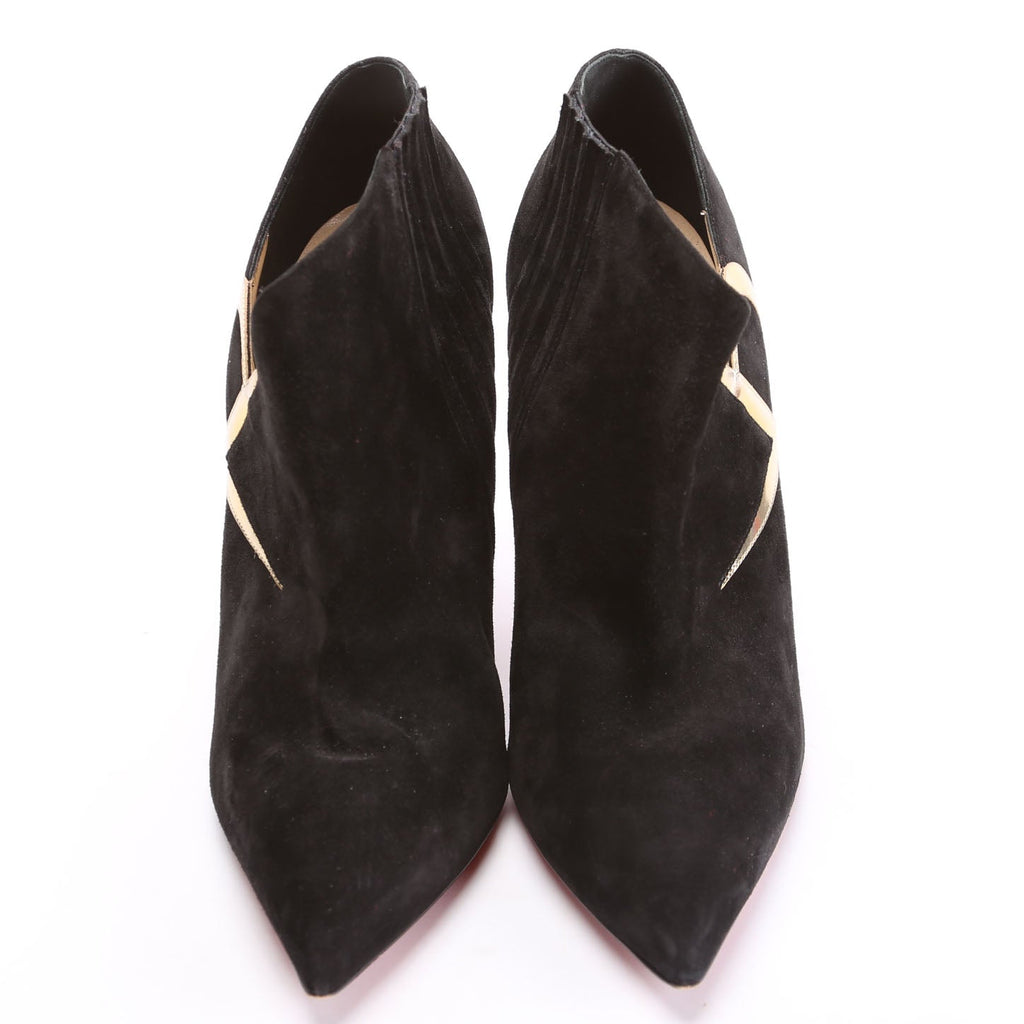 VV Specchio Suede Booties 100MM Size 42 Black