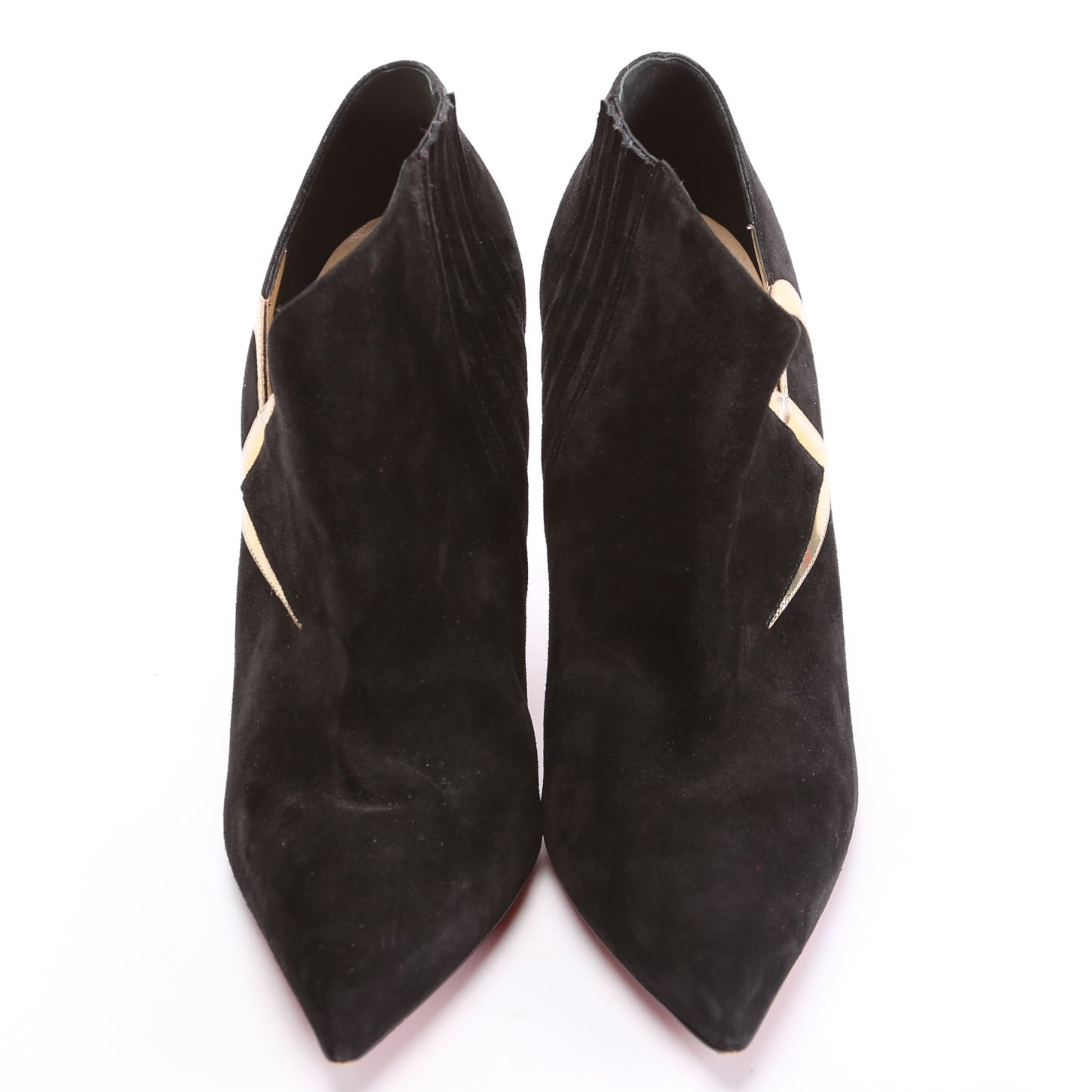 VV Specchio Suede Booties 100MM Size 42 Black