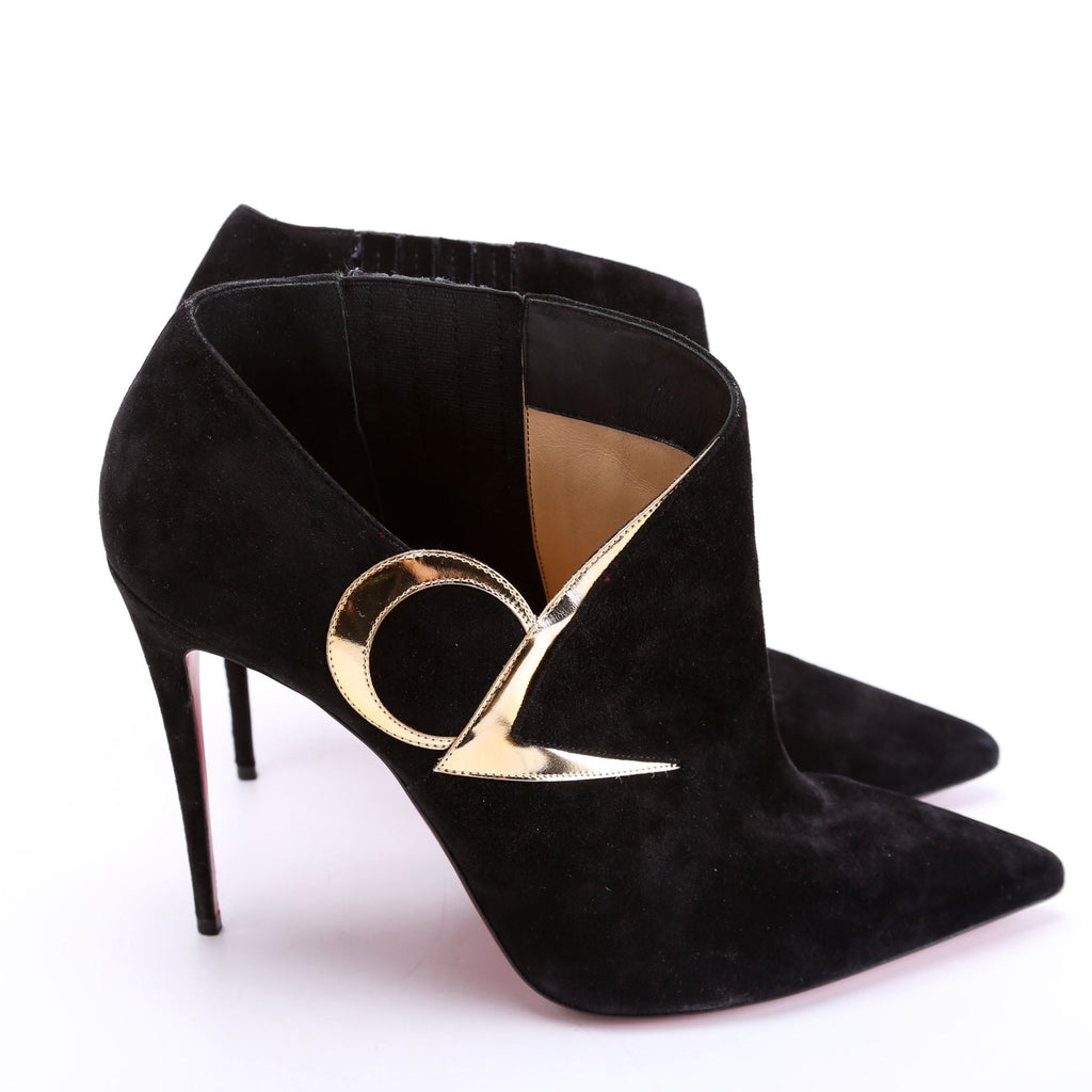 VV Specchio Suede Booties 100MM Size 42 Black