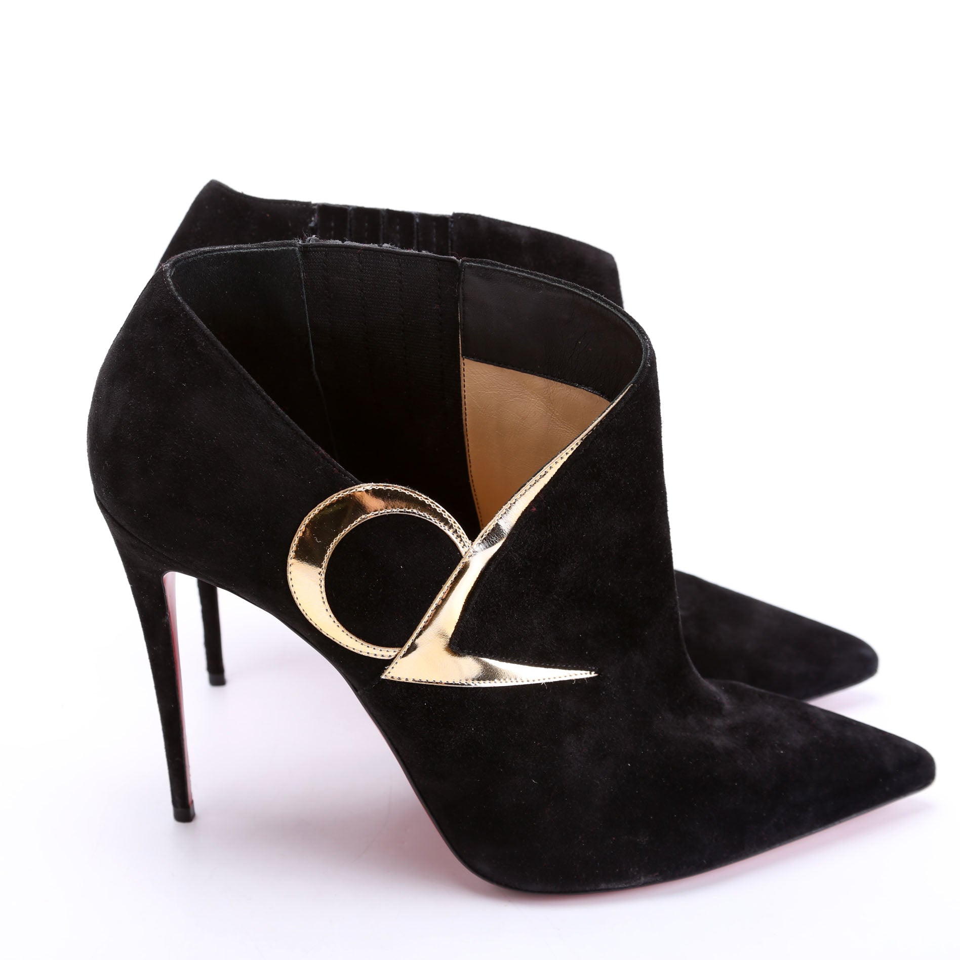 VV Specchio Suede Booties 100MM Size 42 Black
