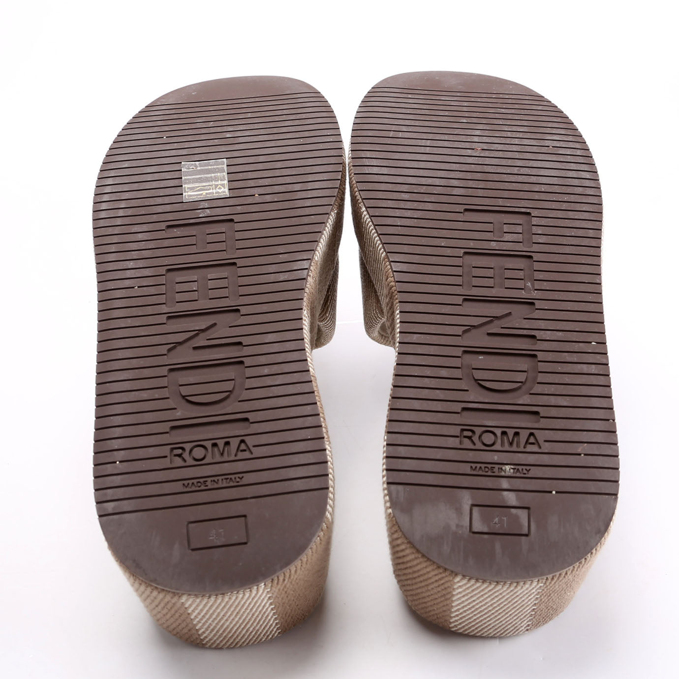 Sunshine Jacquard Logo Platform Slides Size 41