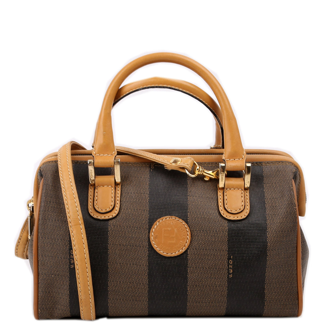 Mini Pequin Boston With Strap Tan