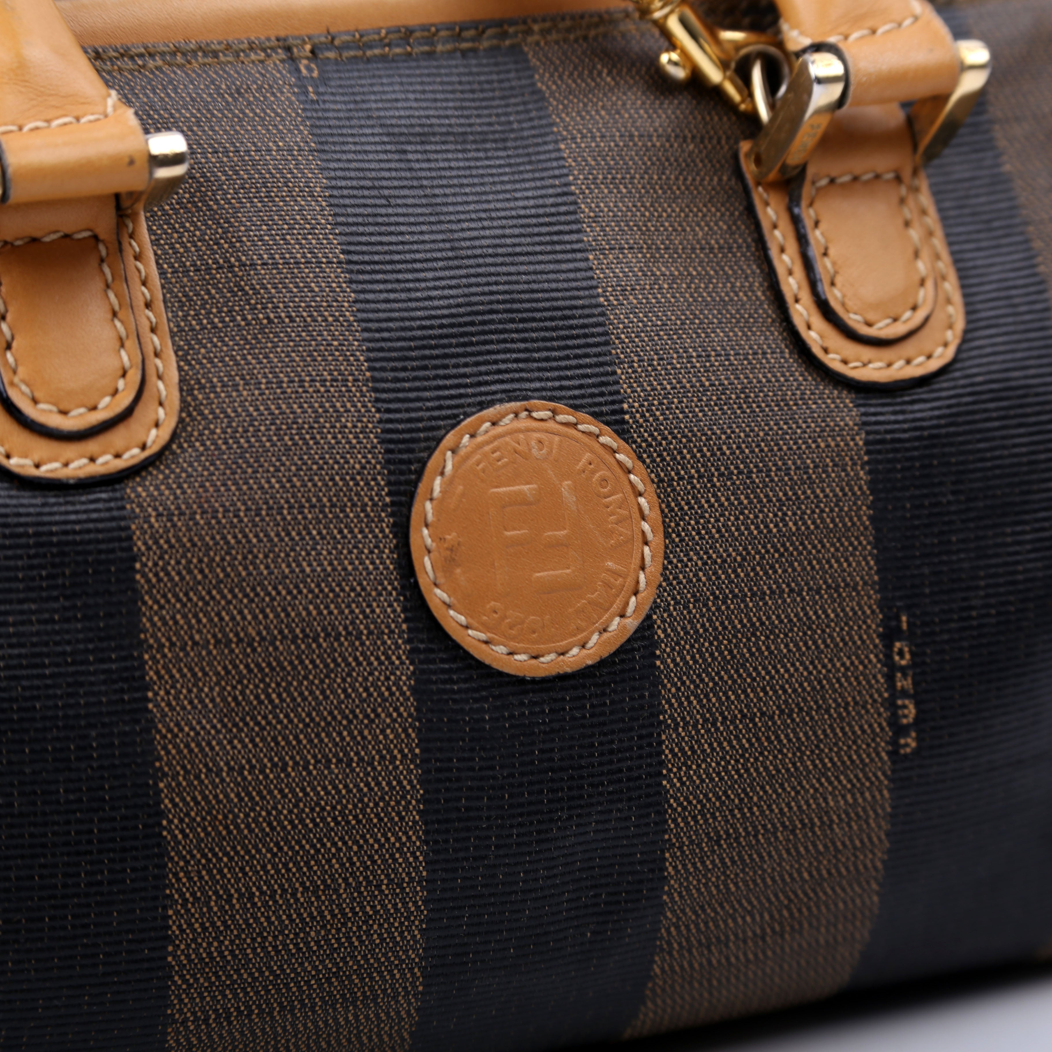 Mini Pequin Boston With Strap Tan