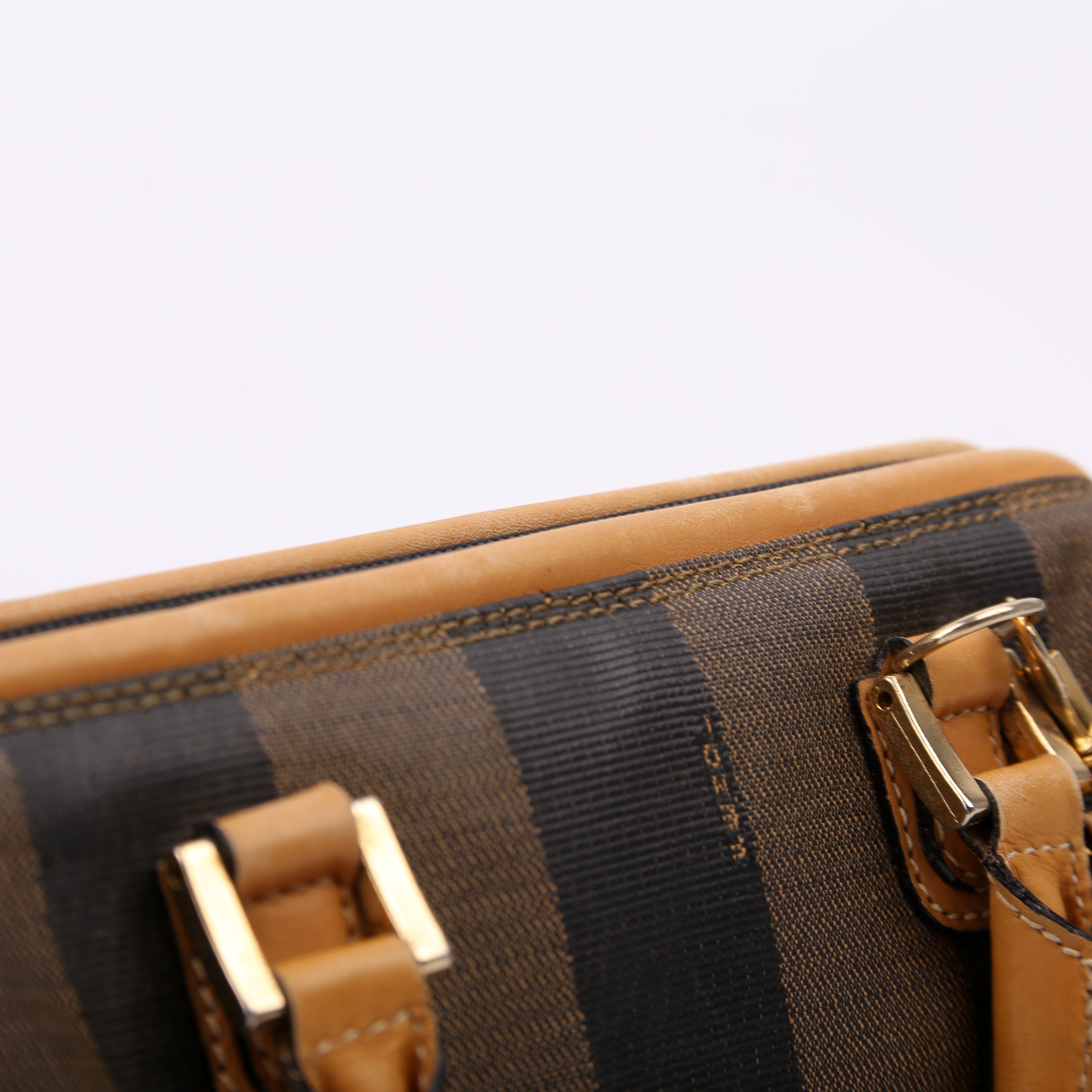 Mini Pequin Boston With Strap Tan