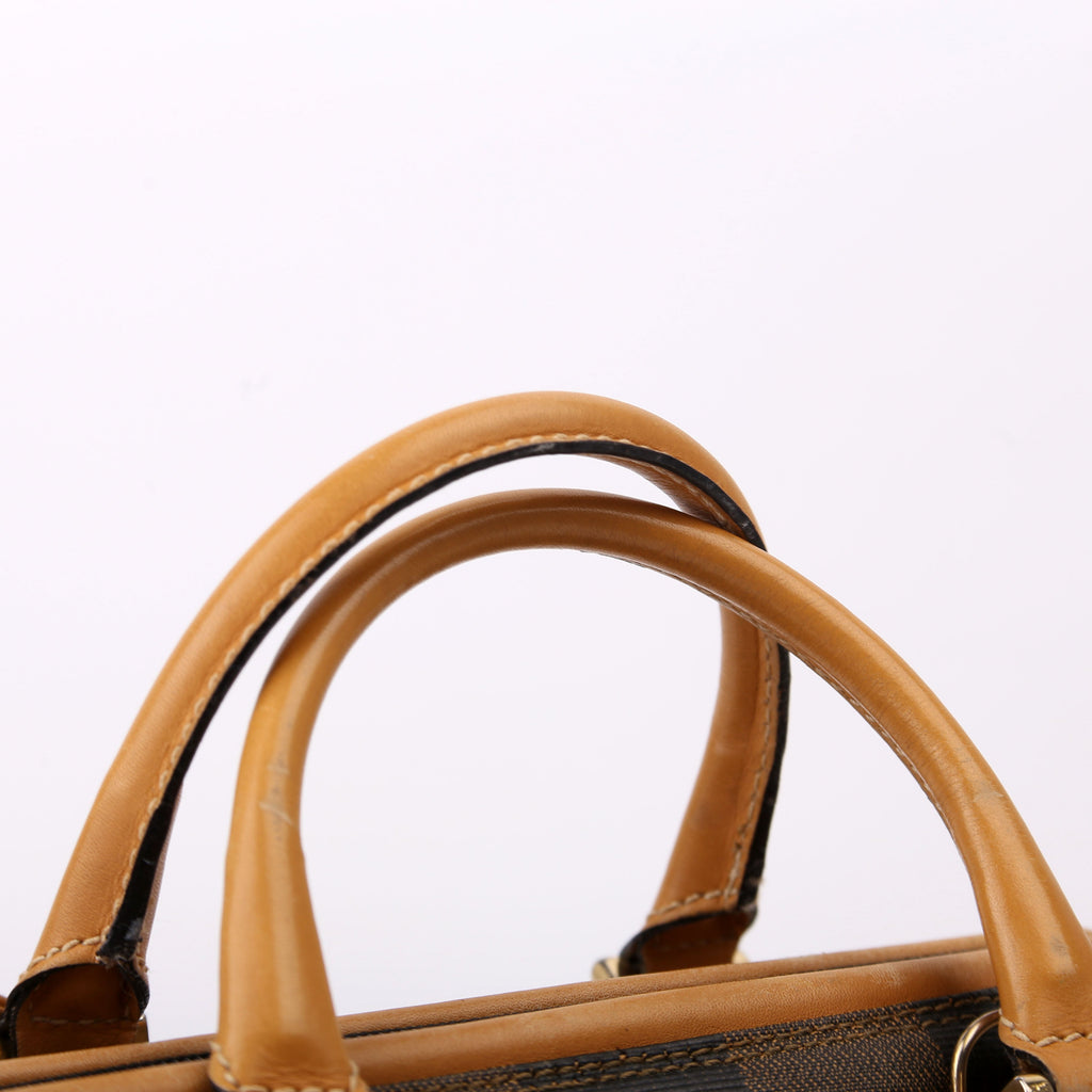 Mini Pequin Boston With Strap Tan