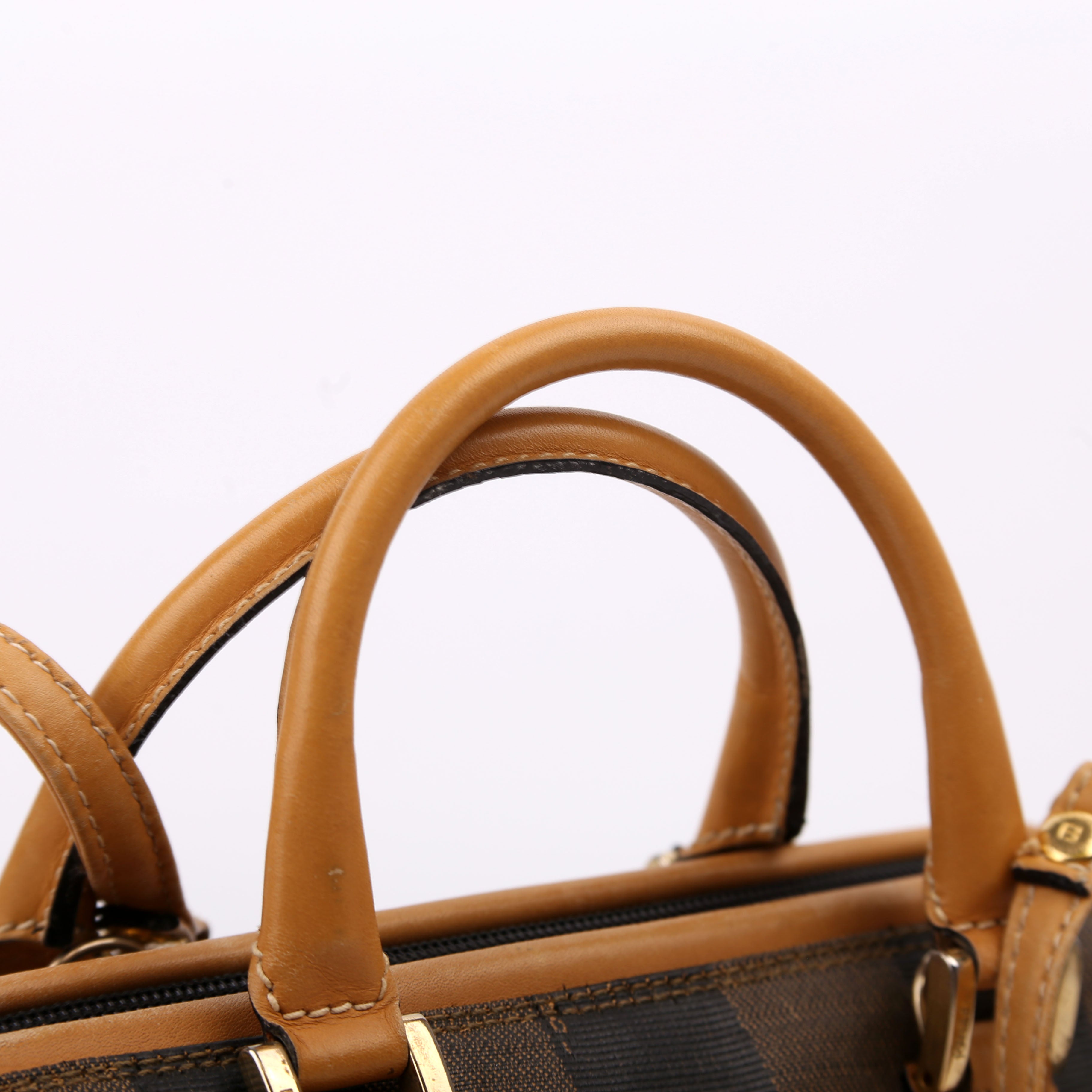 Mini Pequin Boston With Strap Tan