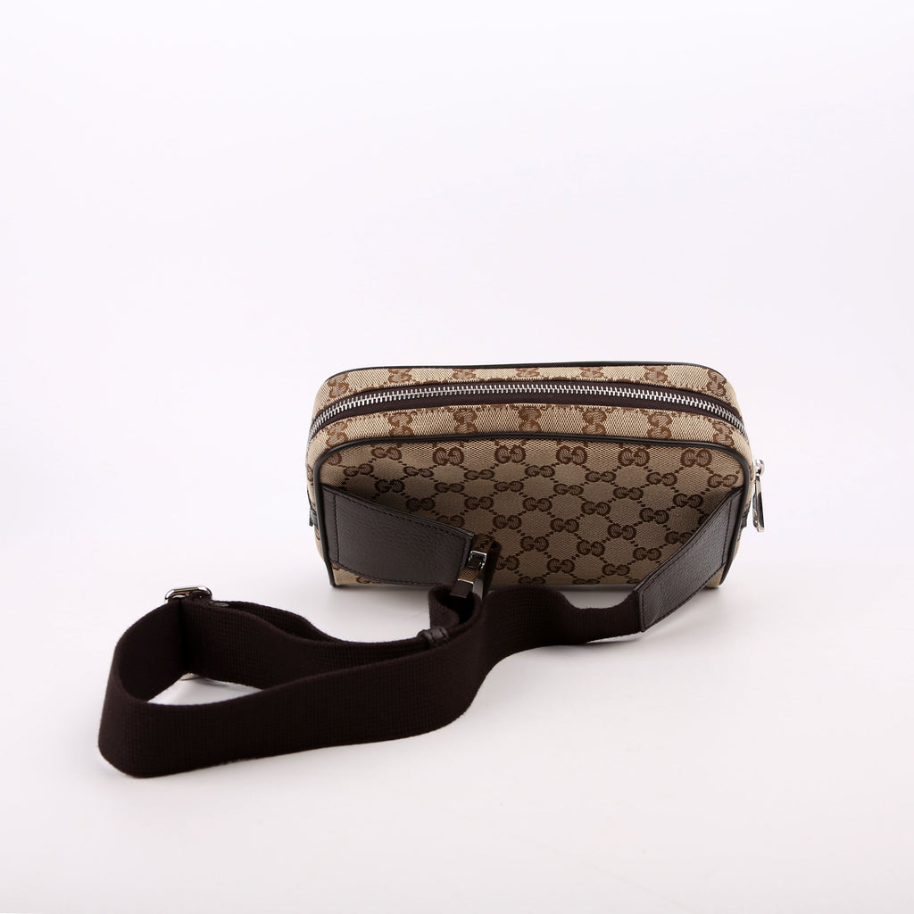 449174 GG Canvas Belt Bag Brown