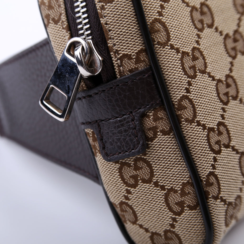 449174 GG Canvas Belt Bag Brown