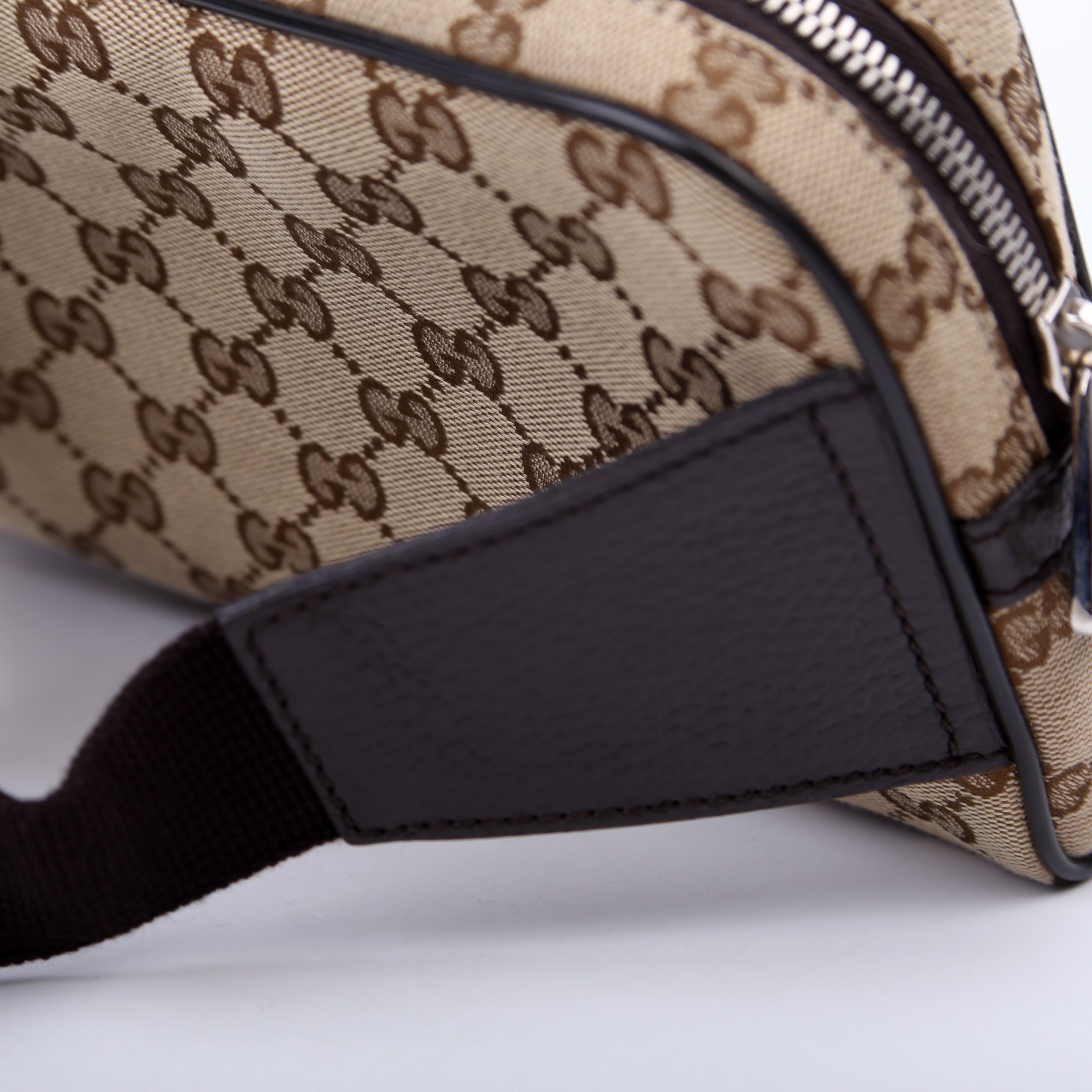 449174 GG Canvas Belt Bag Brown