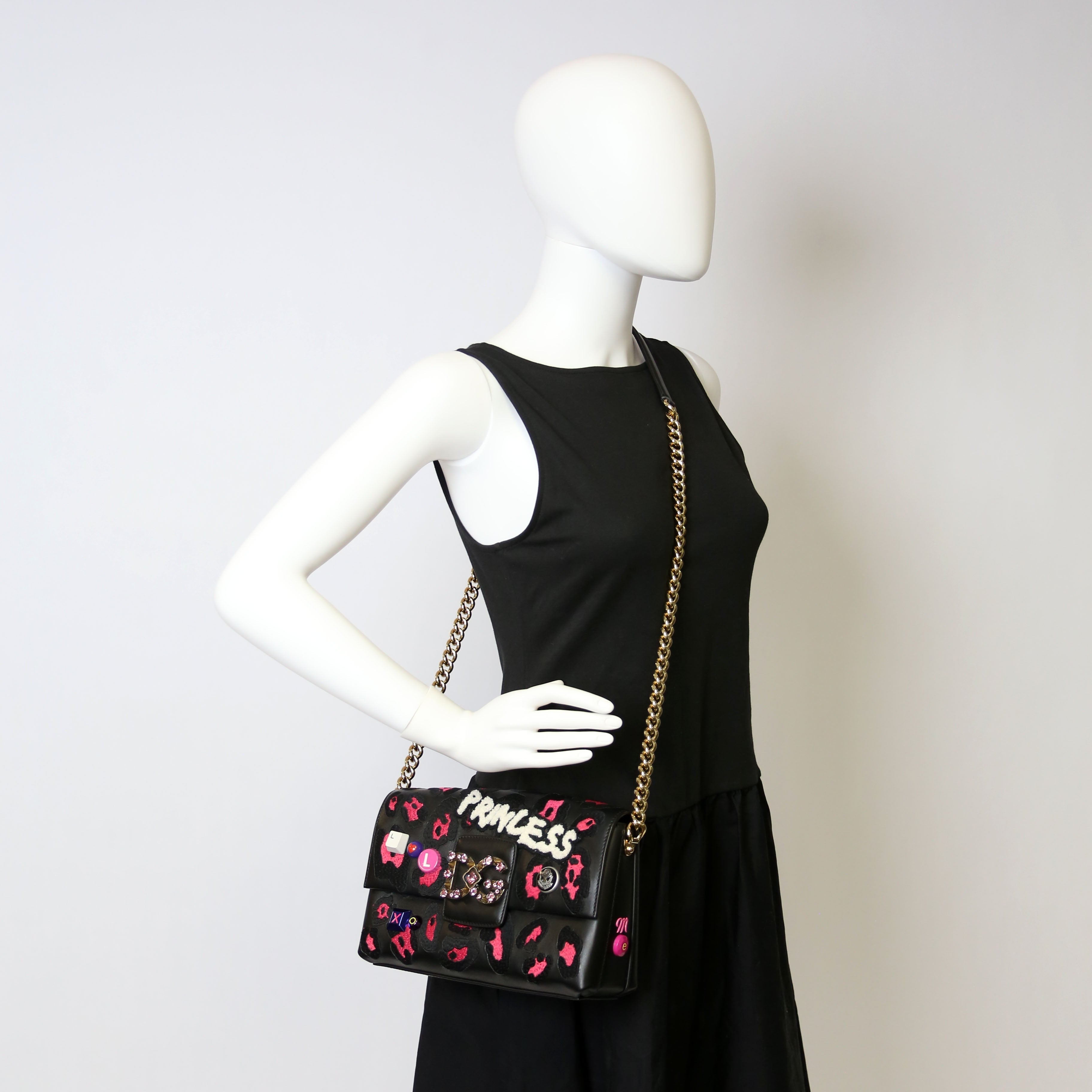 DG Princess Crossbody Bag Black/Pink