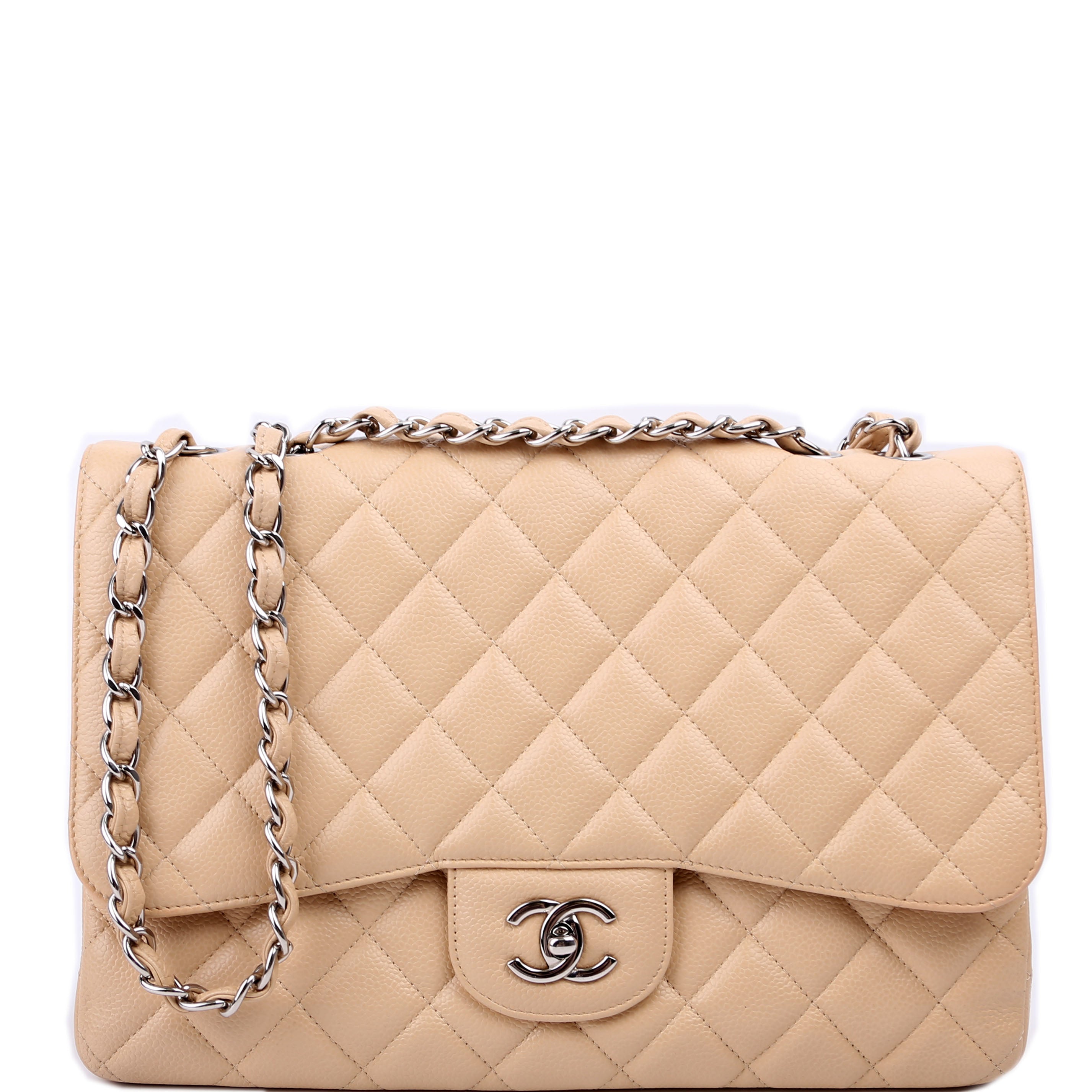 Classic Flap Jumbo Caviar Beige