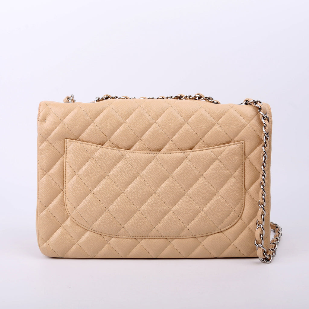 Classic Flap Jumbo Caviar Beige