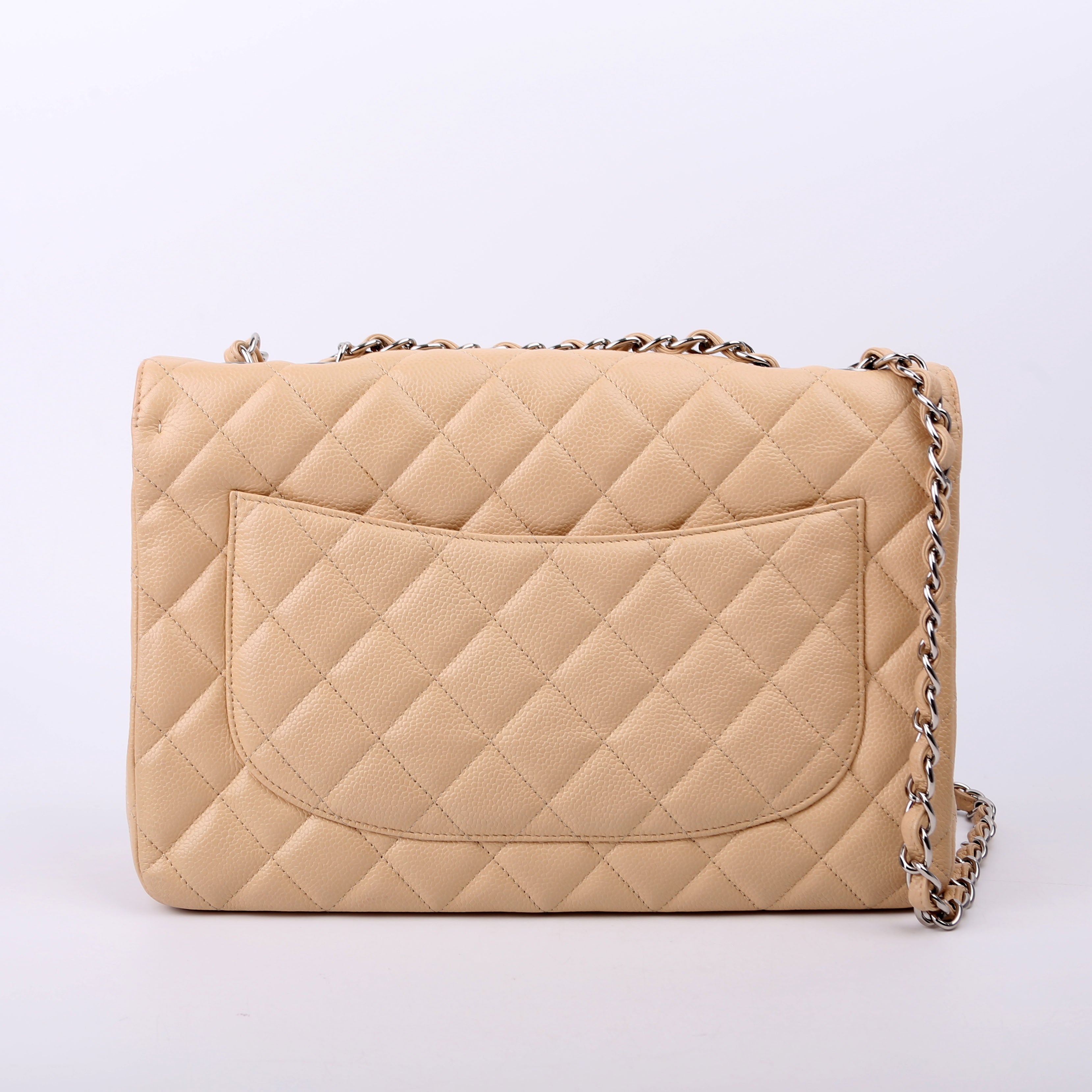 Classic Flap Jumbo Caviar Beige