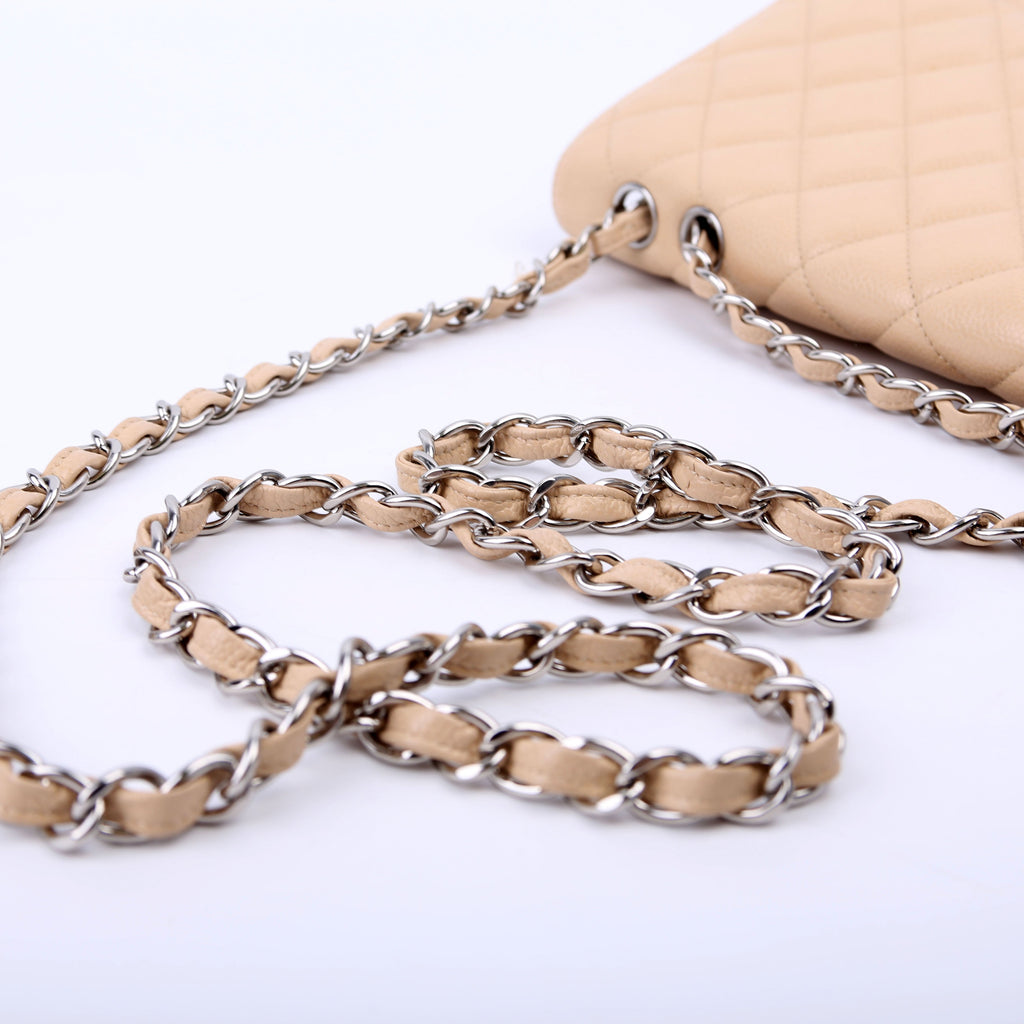 Classic Flap Jumbo Caviar Beige