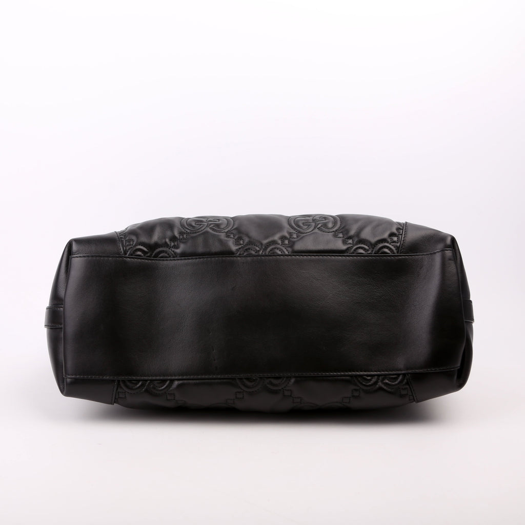 631685 GG Matelasse Ophidia Tote Black