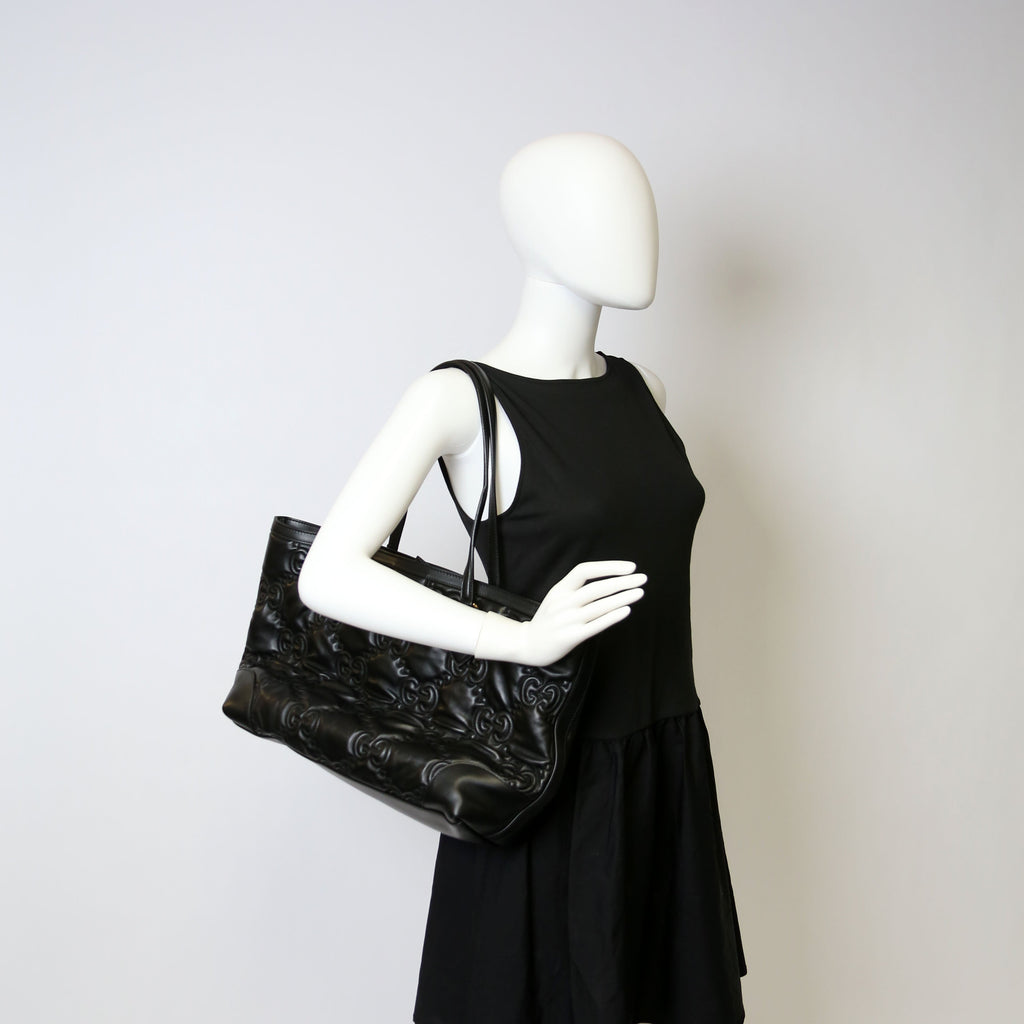 631685 GG Matelasse Ophidia Tote Black