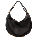 Fendigraphy Small Leather Hobo Black