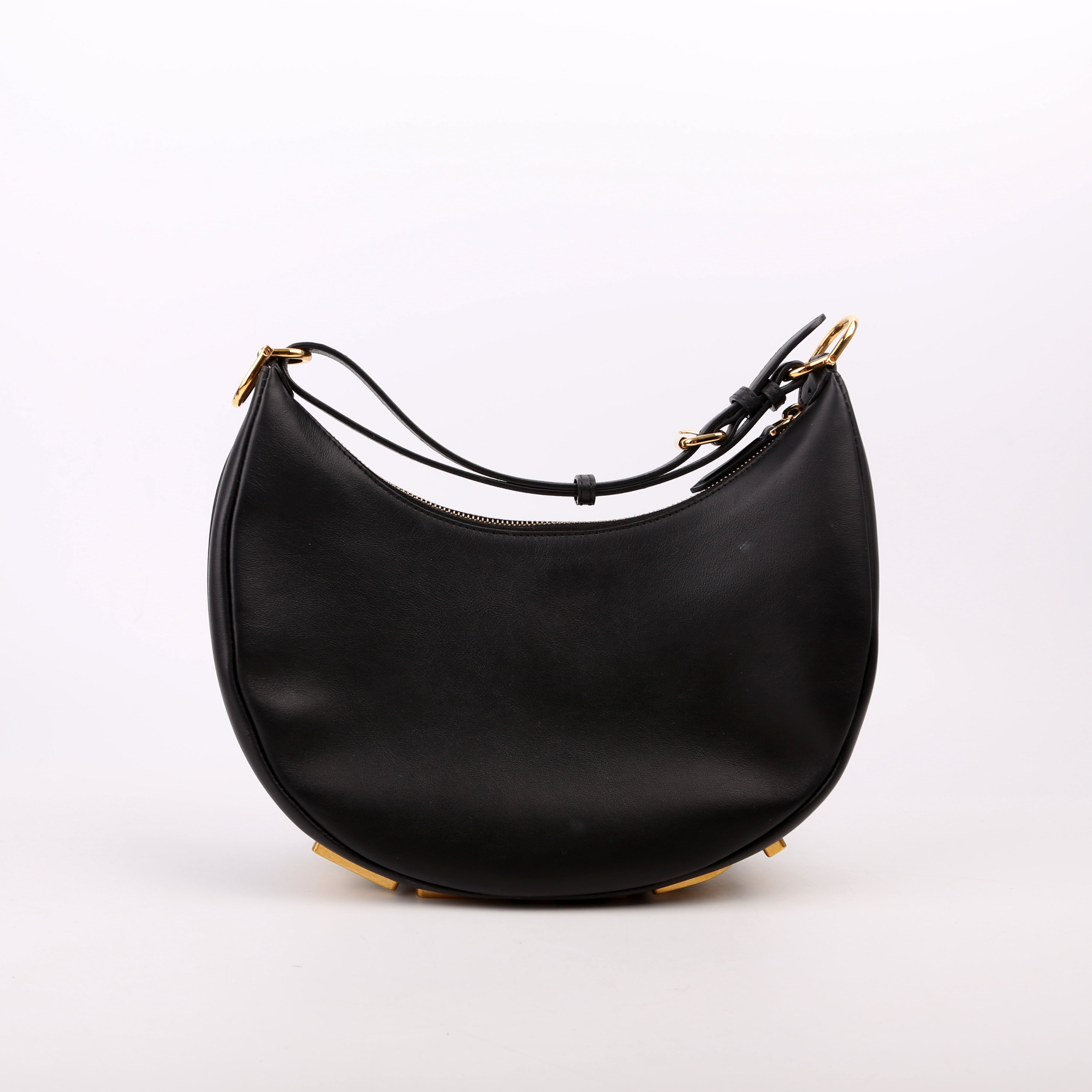 Fendigraphy Small Leather Hobo Black
