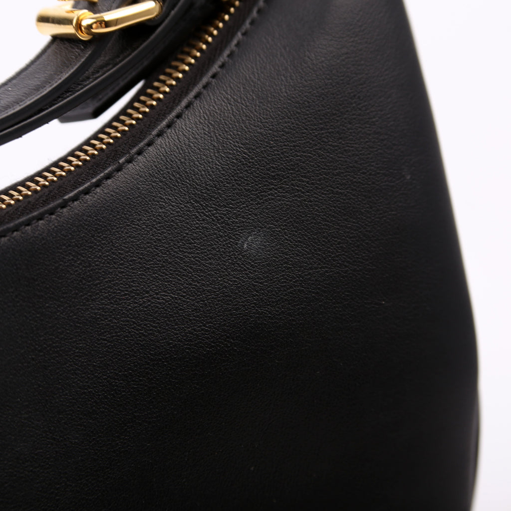 Fendigraphy Small Leather Hobo Black