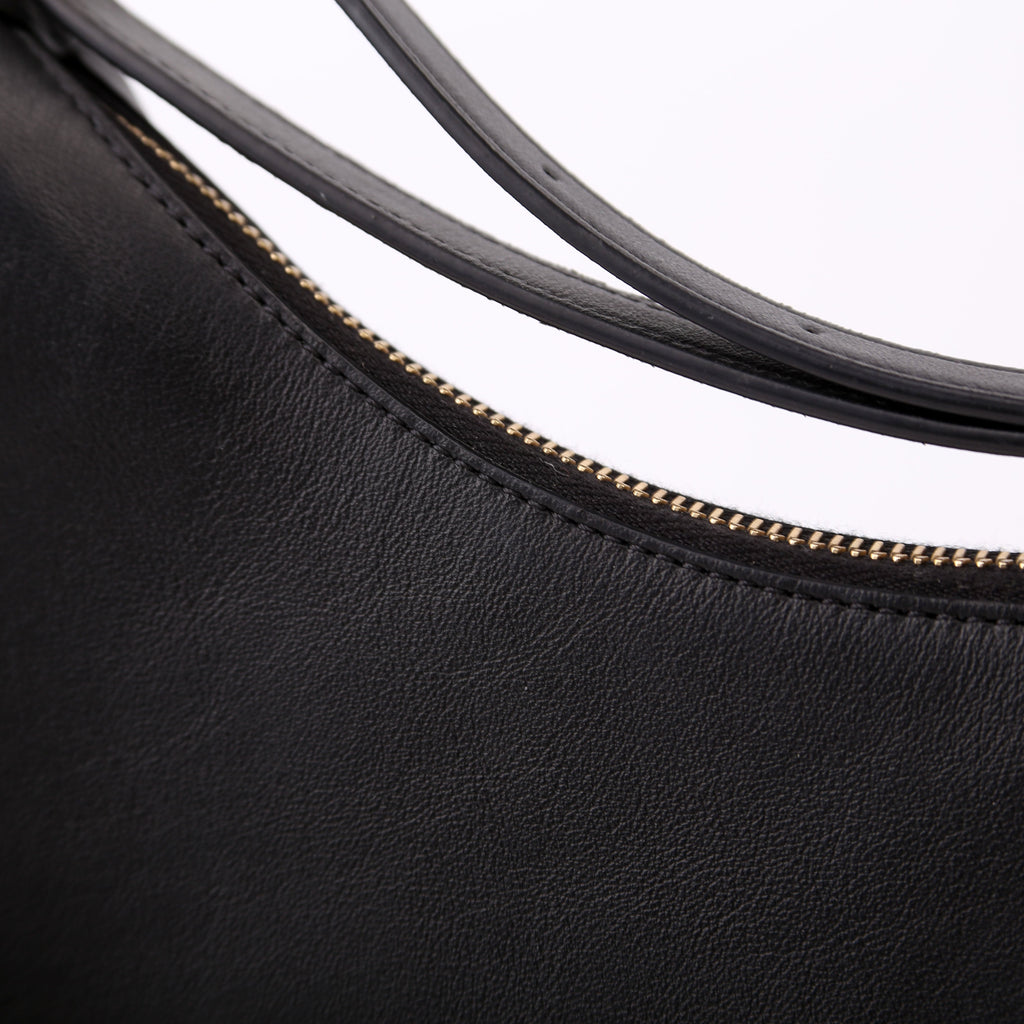 Fendigraphy Small Leather Hobo Black