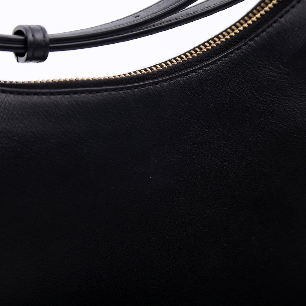 Fendigraphy Small Leather Hobo Black