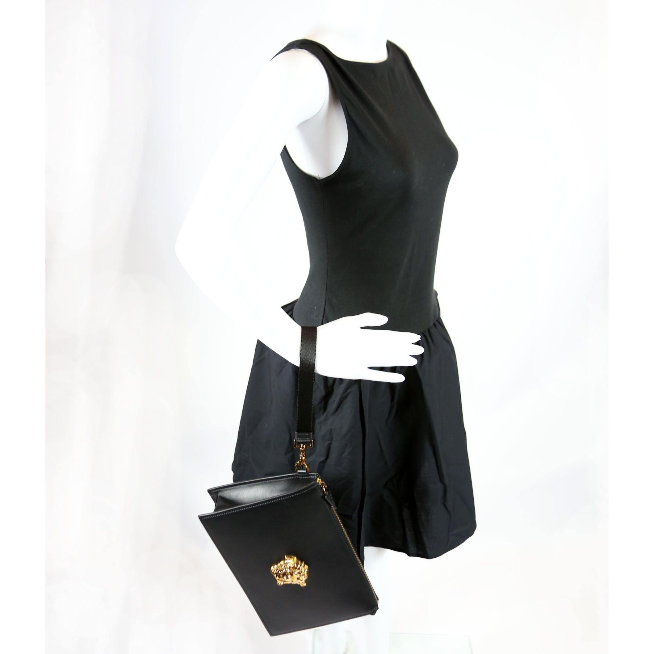 Medusa Large Wristlet Pouch Black