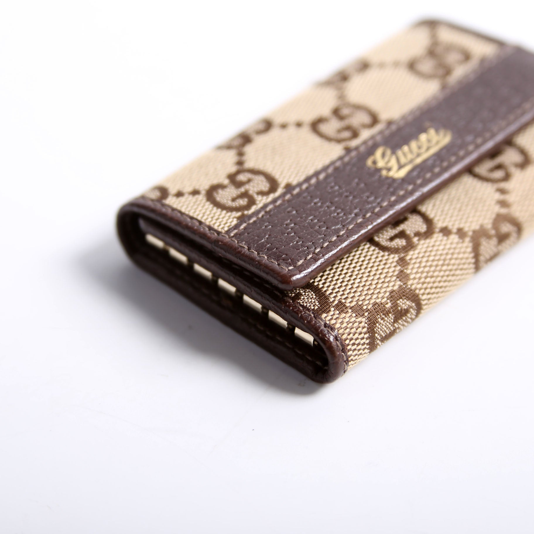 Gucci 131859 GG Canvas Key Holder