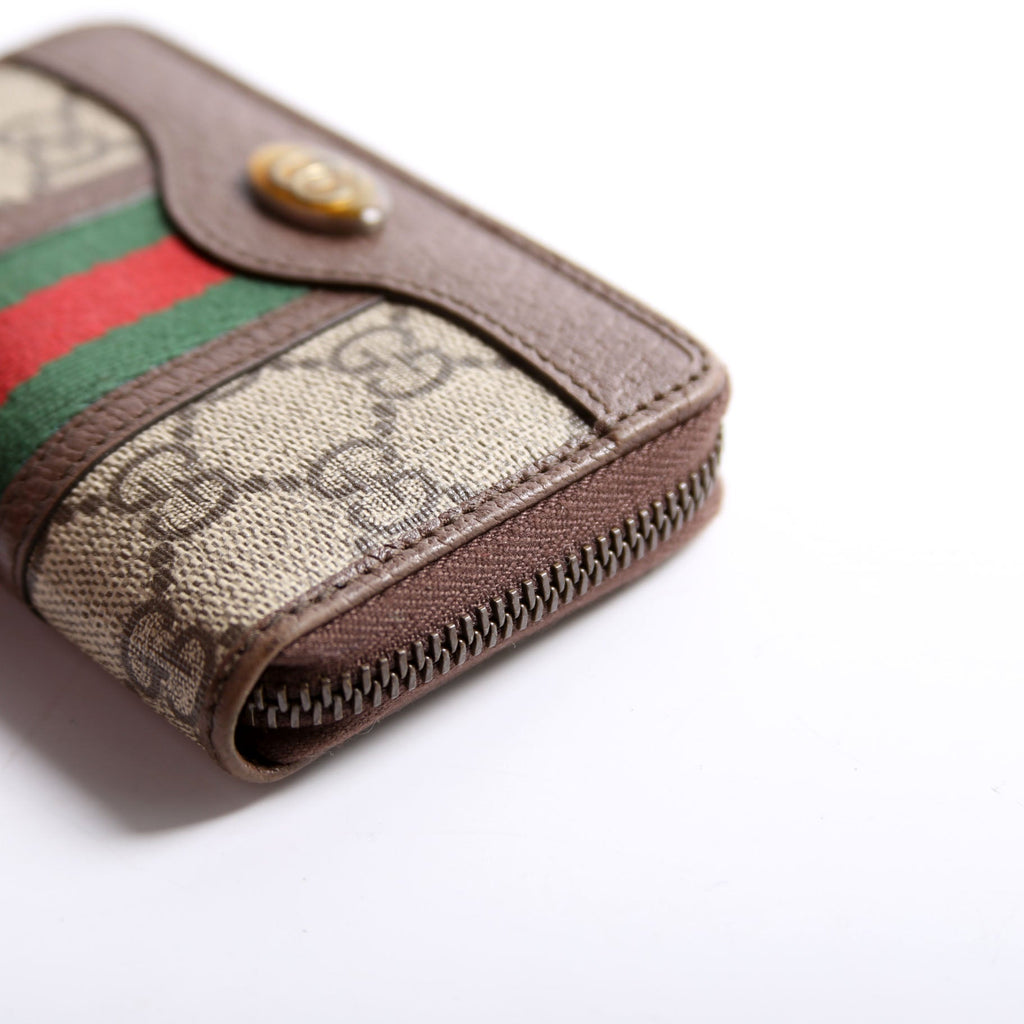 597613 GG Supreme Zip Around Card Case