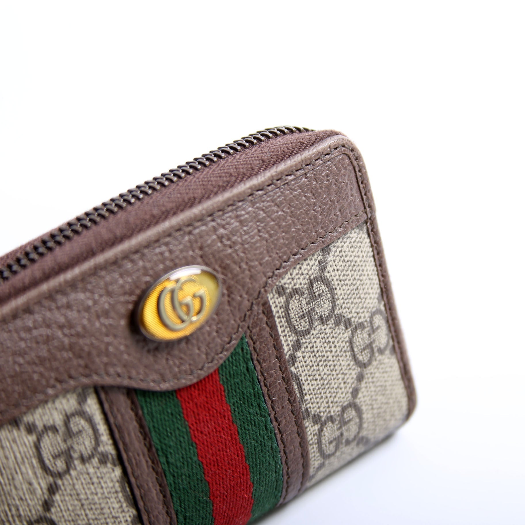 597613 GG Supreme Zip Around Card Case