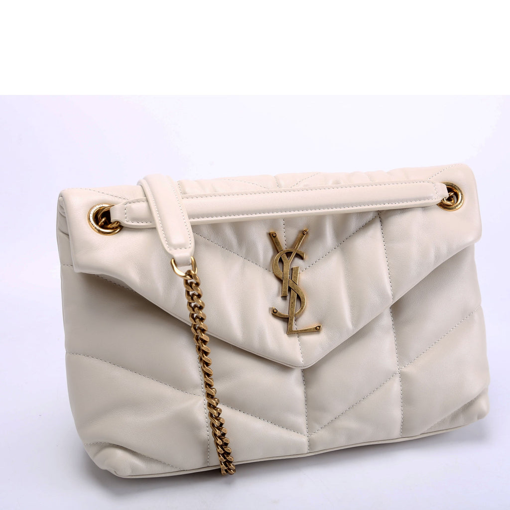 Puffer Quilted Small Lambskin 577476 Cream