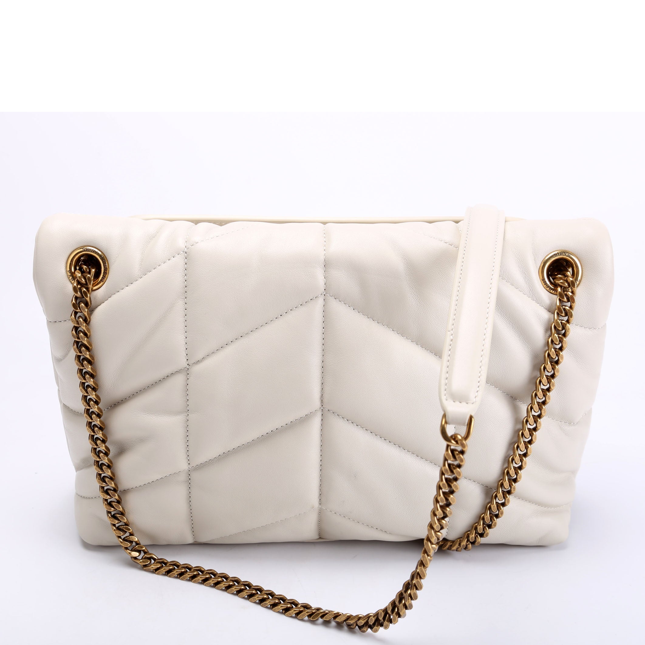 Puffer Quilted Small Lambskin 577476 Cream