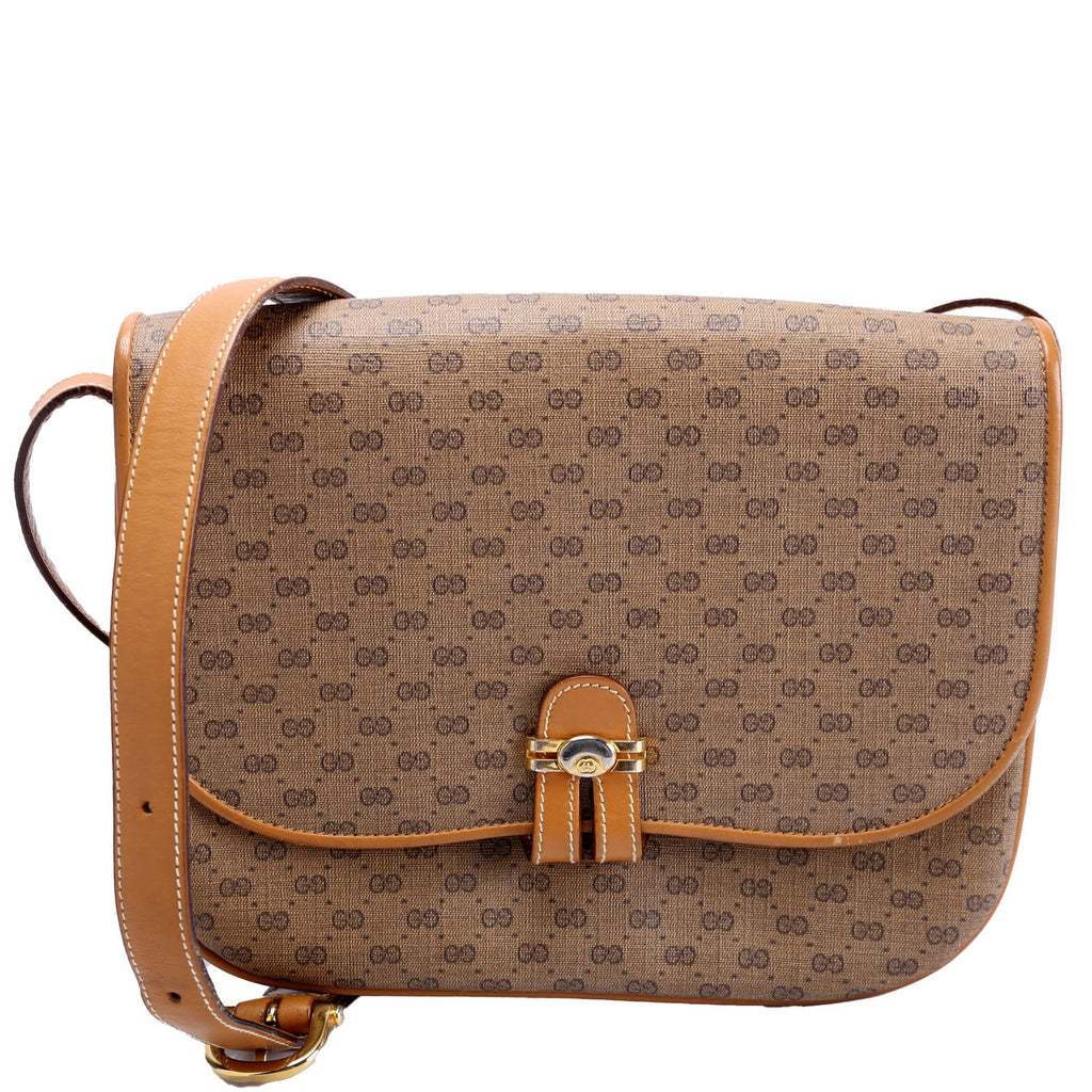 001.406.1780 GG Micro Canvas Shoulder Bag Vintage Brown