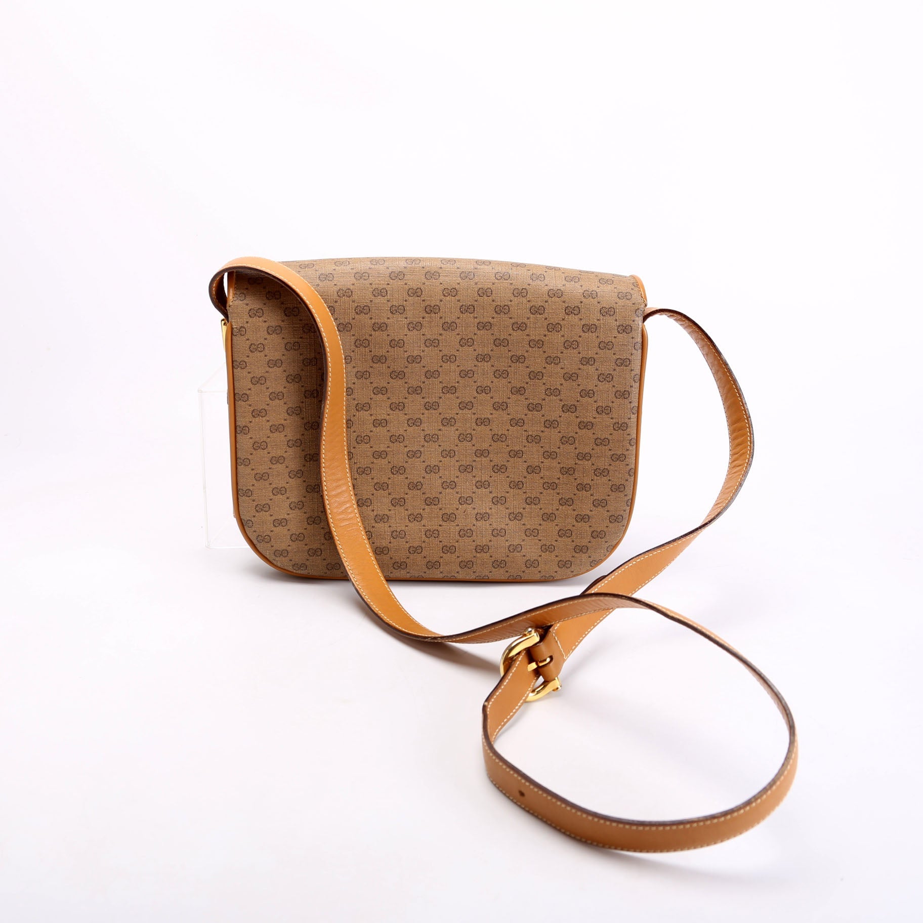 001.406.1780 GG Micro Canvas Shoulder Bag Vintage Brown