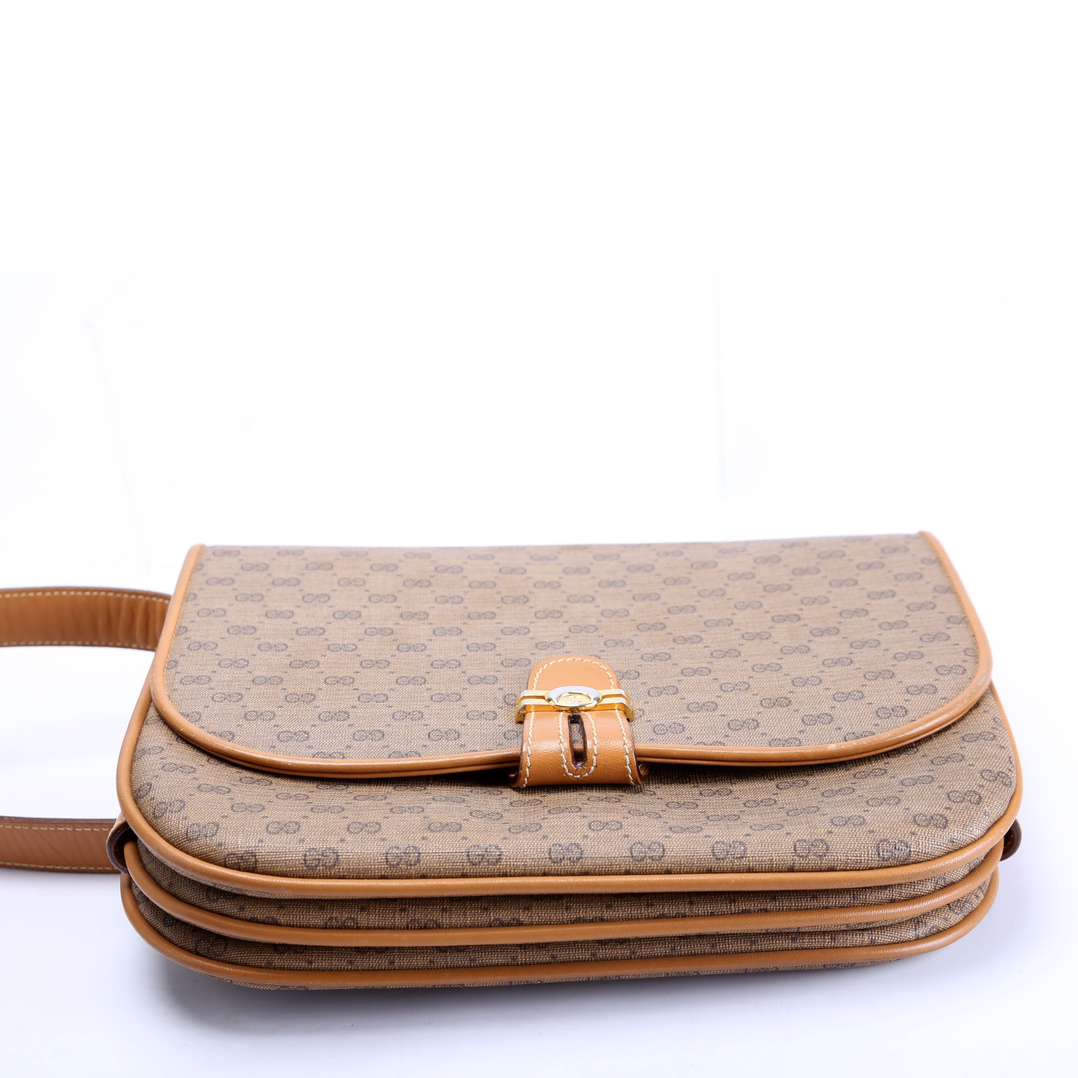 001.406.1780 GG Micro Canvas Shoulder Bag Vintage Brown