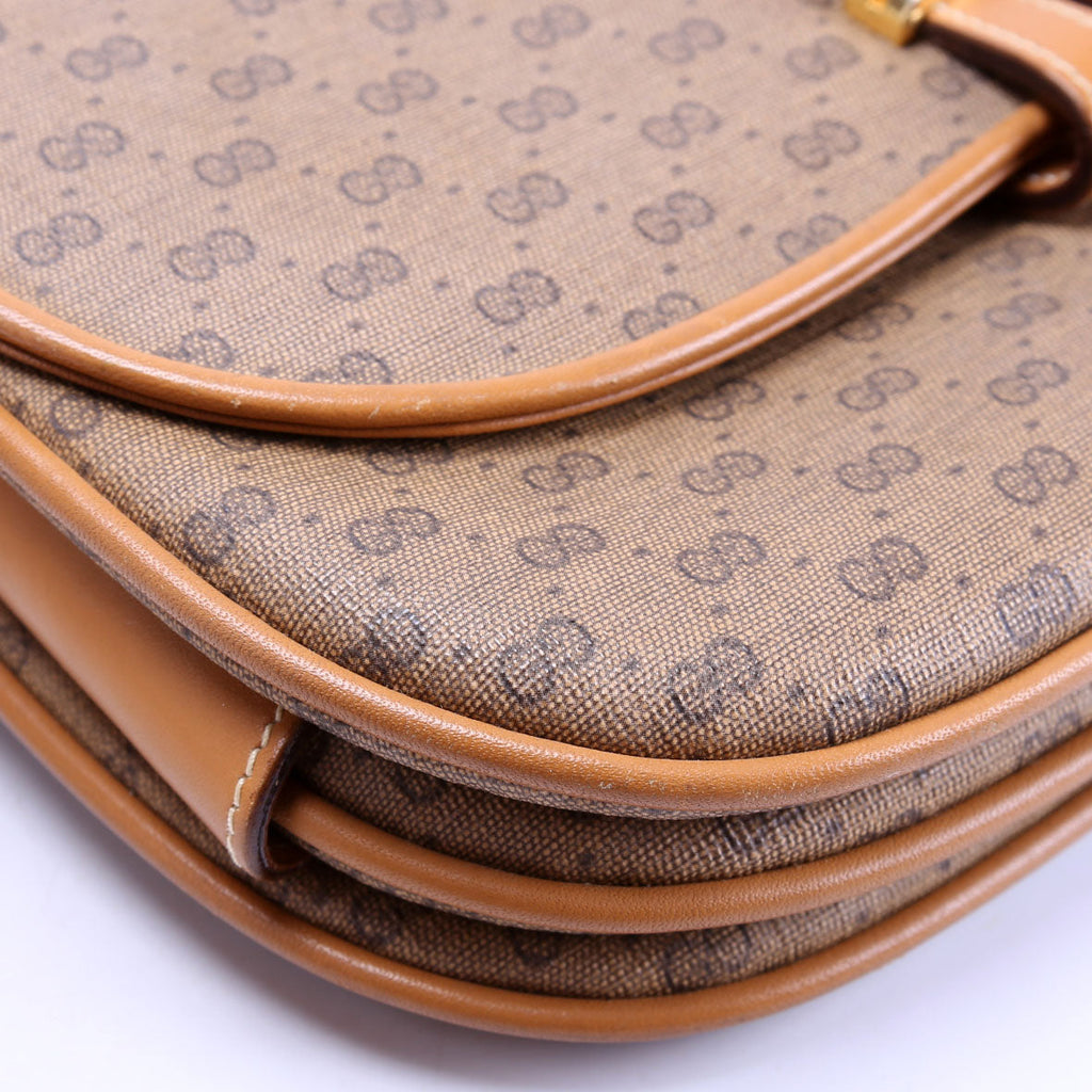 001.406.1780 GG Micro Canvas Shoulder Bag Vintage Brown